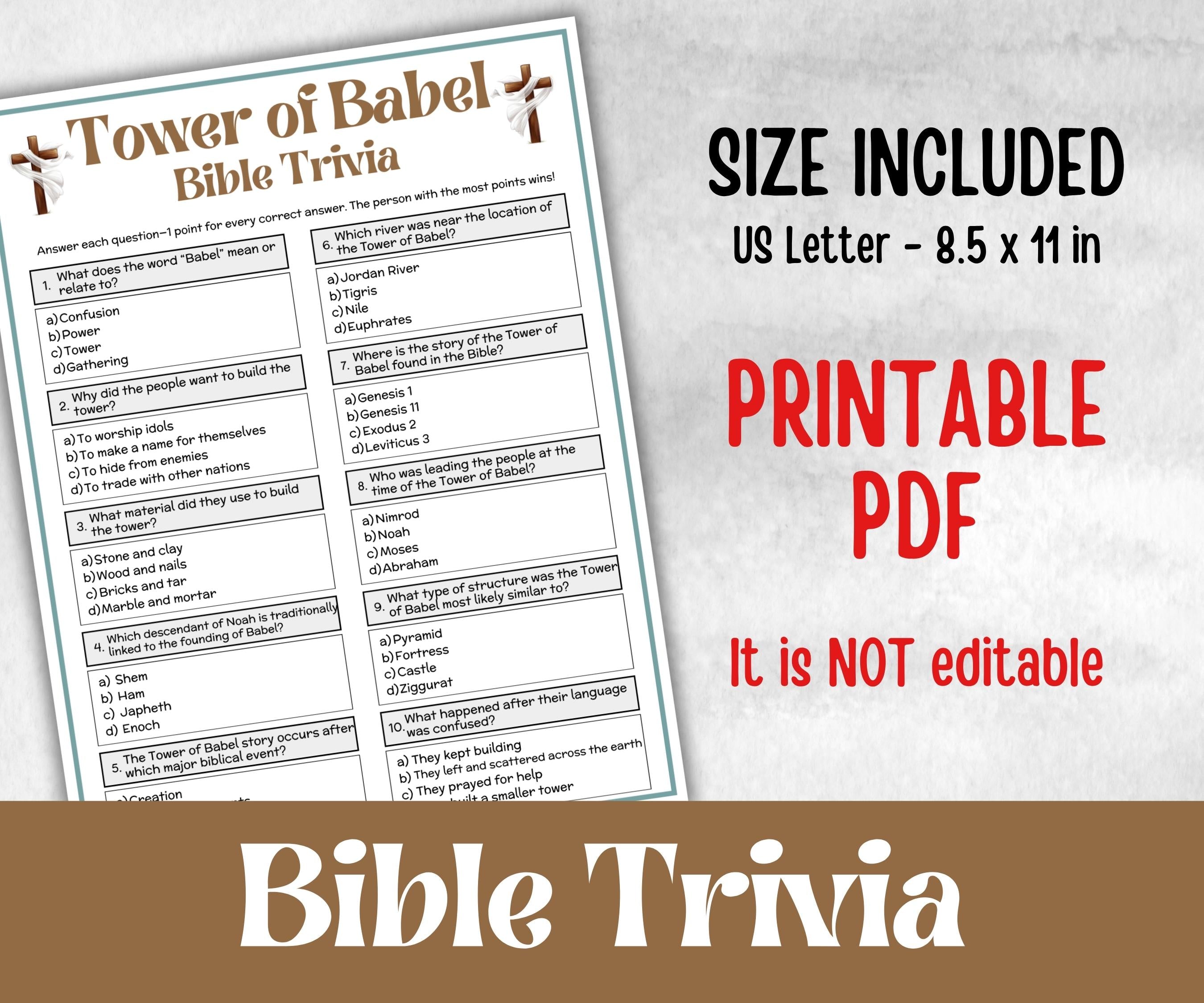 Tower of Babel - Bible Trivia