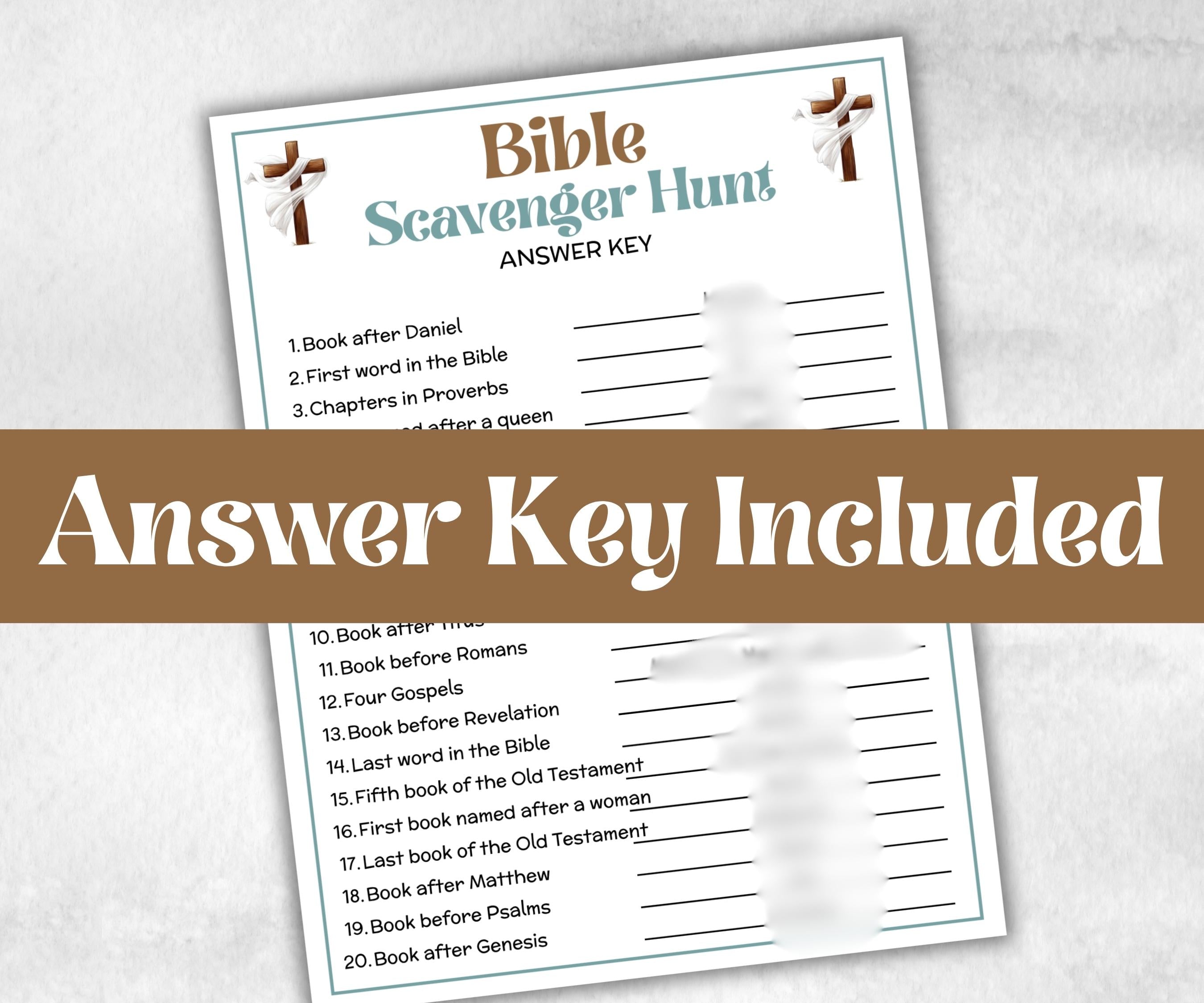 Bible Scavenger Hunt, Bible Study activities, Holiday Bible Camp, womens retreat group, New Testament, Old Testament, Bible Treasure hunt