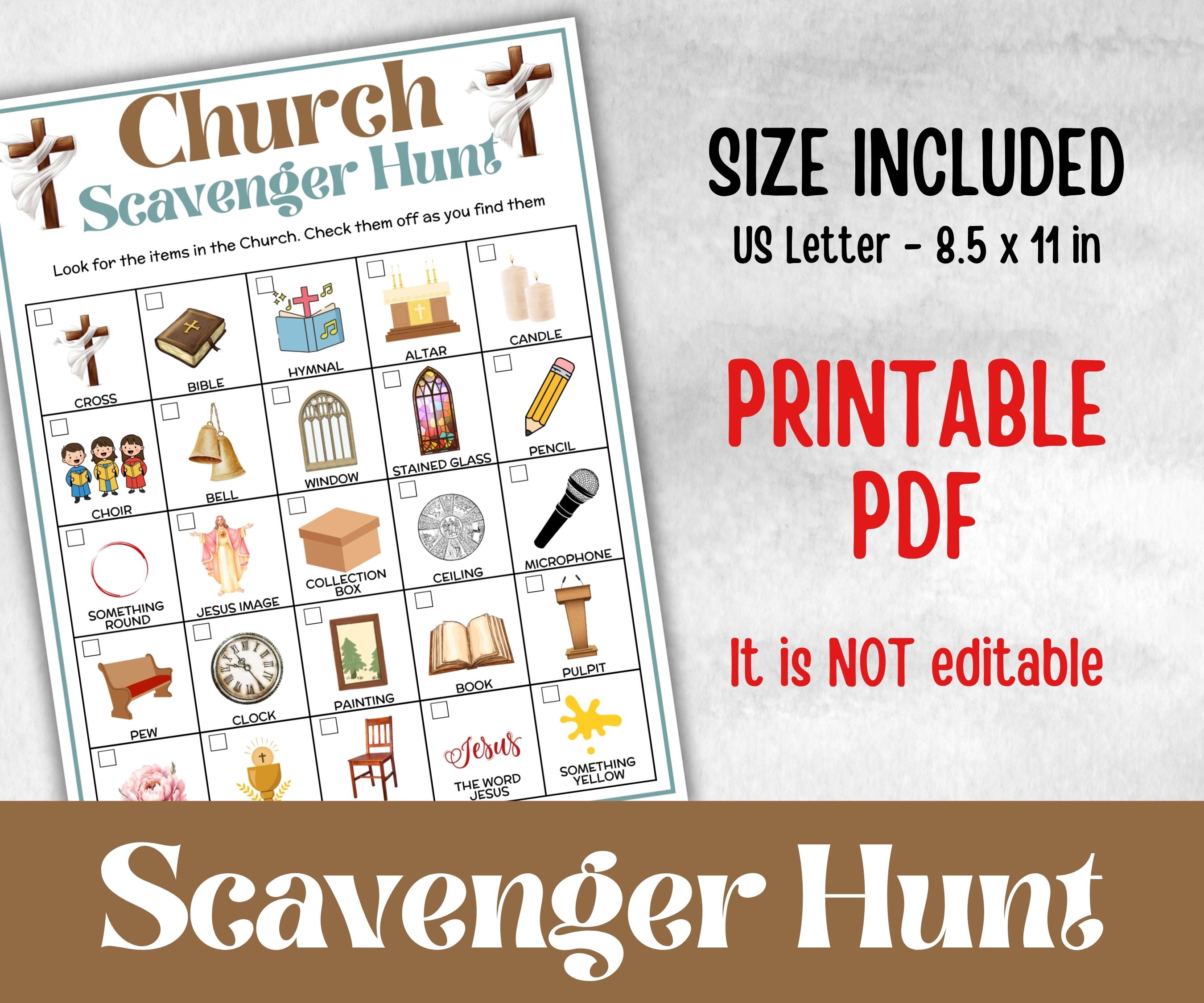 Church Photo Scavenger Hunt, Holiday Bible Camp, womens retreat group, Family Game Night, Kids Church Game, Teen Treasure Hunt, Group Hunt