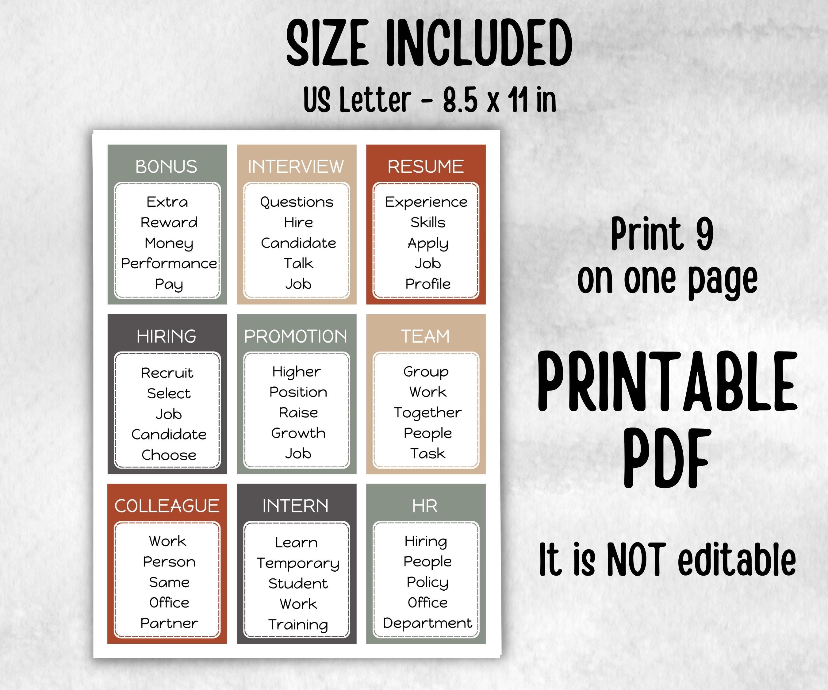 Office Edition Forbidden Words, Word Ban, Office Teambuilding, Coworker Birthday, Retirement Party, Welcome Party, Office Group Party Game