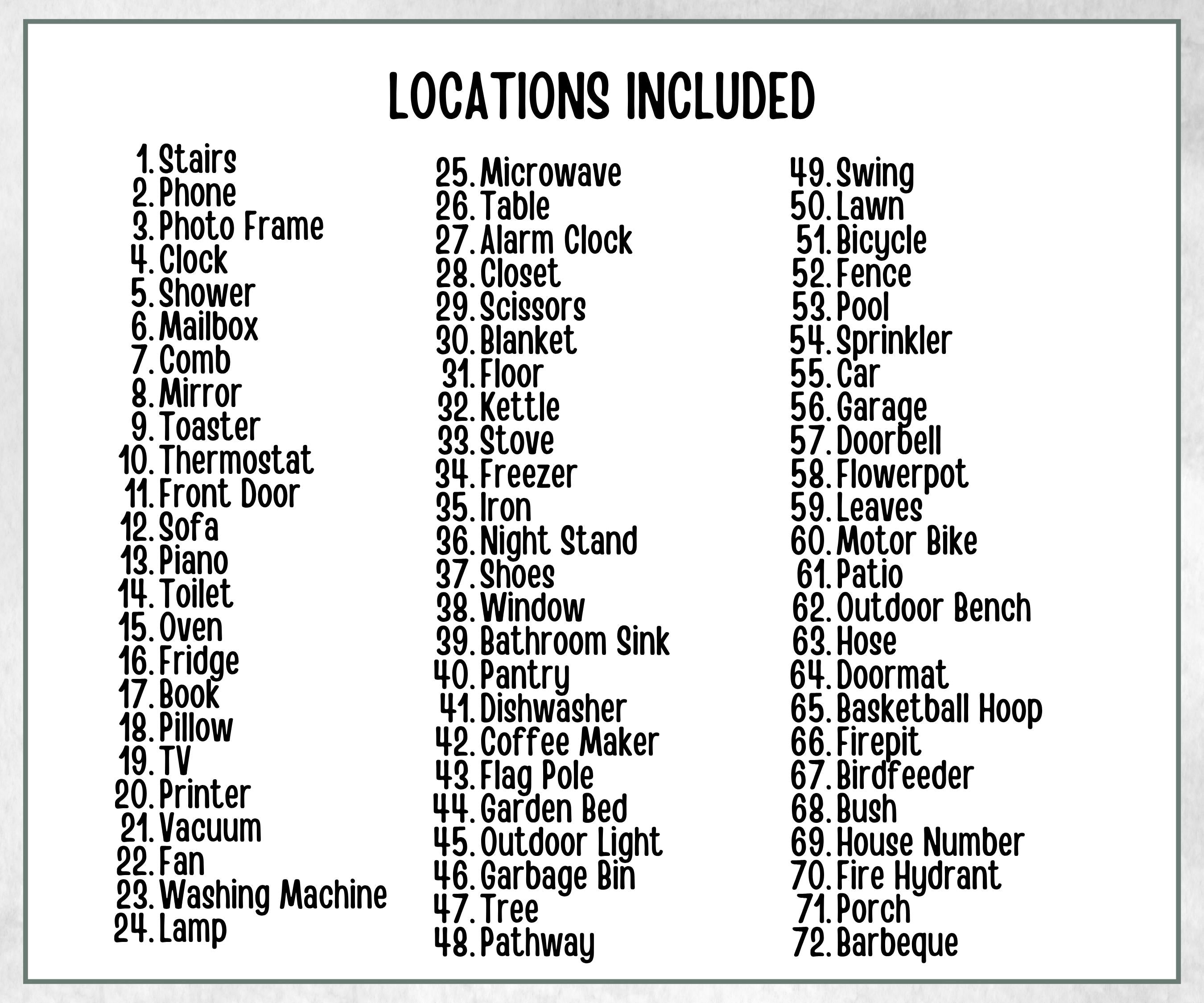 Senior Living Indoor Outdoor Scavenger Hunt, Birthday game for senior citizens, milestone birthday gift, treasure hunt, fun retirement,