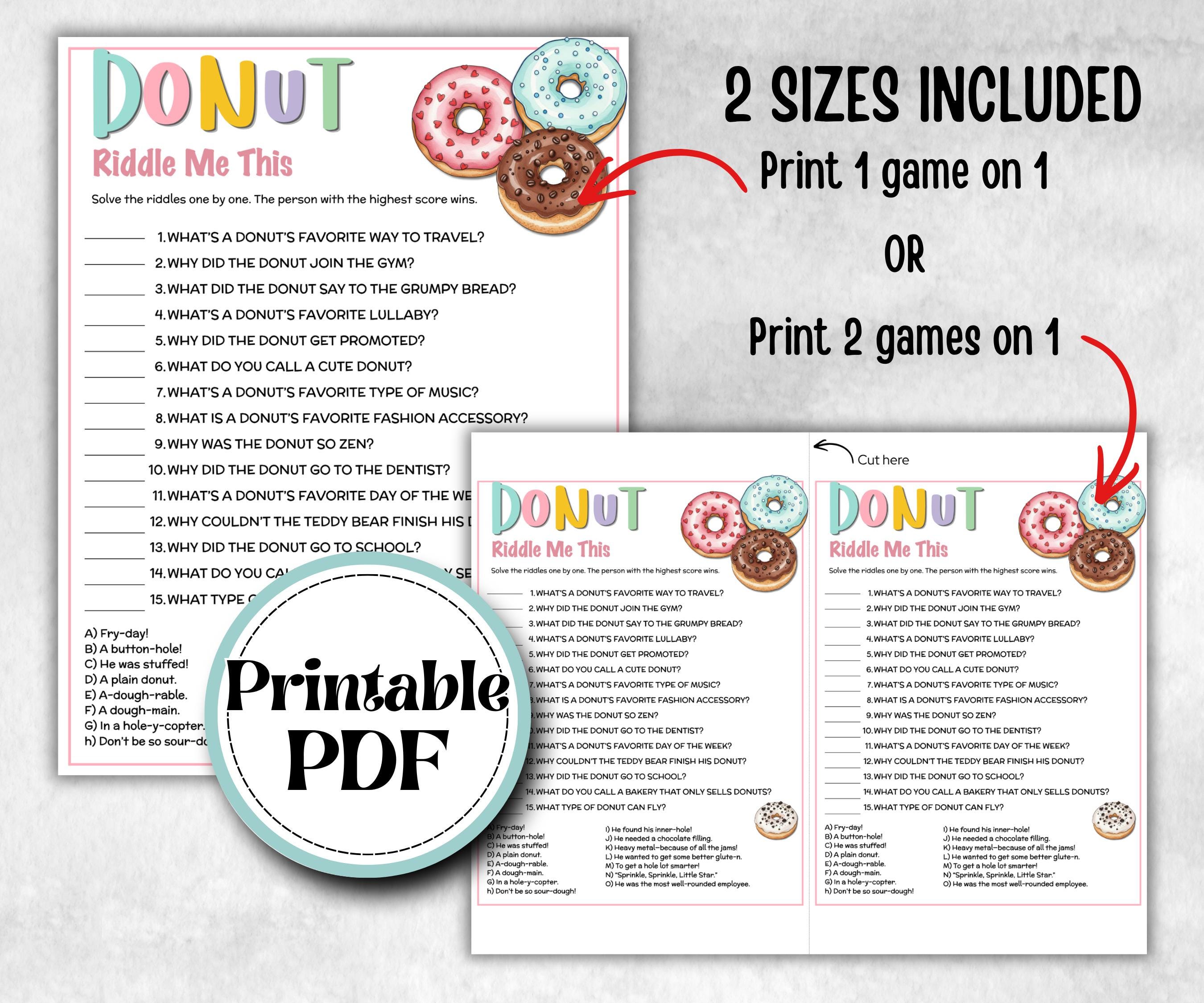 Donut Jokes and Riddles, Sweet and treats, spring yard, garden party icebreaker ideas, garden tea party, Doughnut Bar, office event, pancake