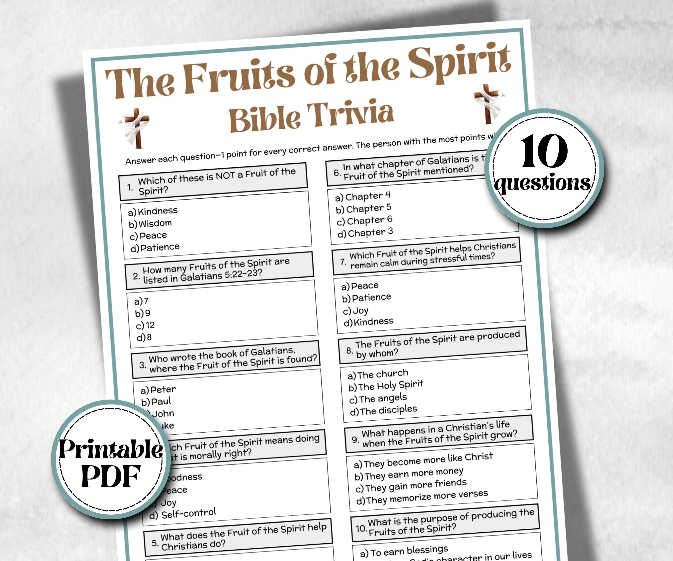 The Fruits of the spirit - Bible Trivia