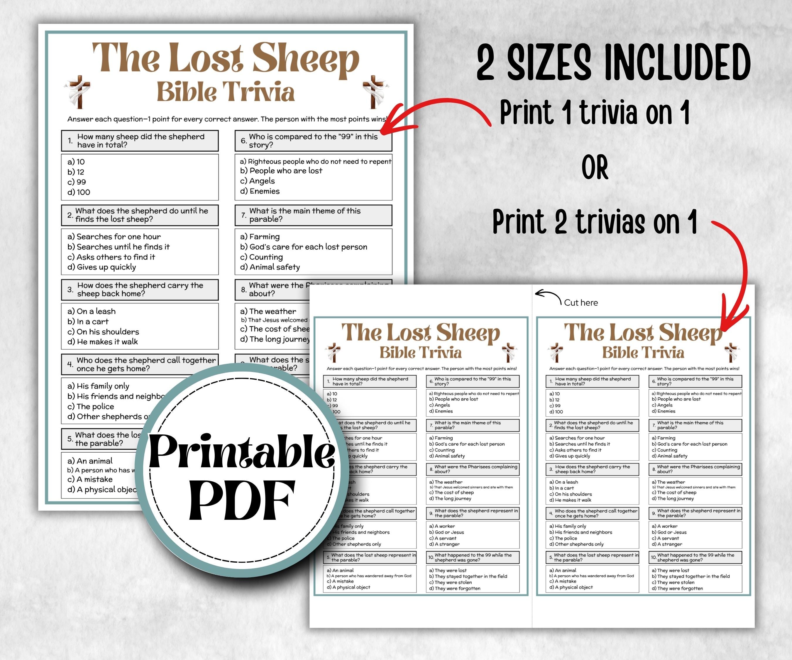 Bible - The Lost sheep Trivia