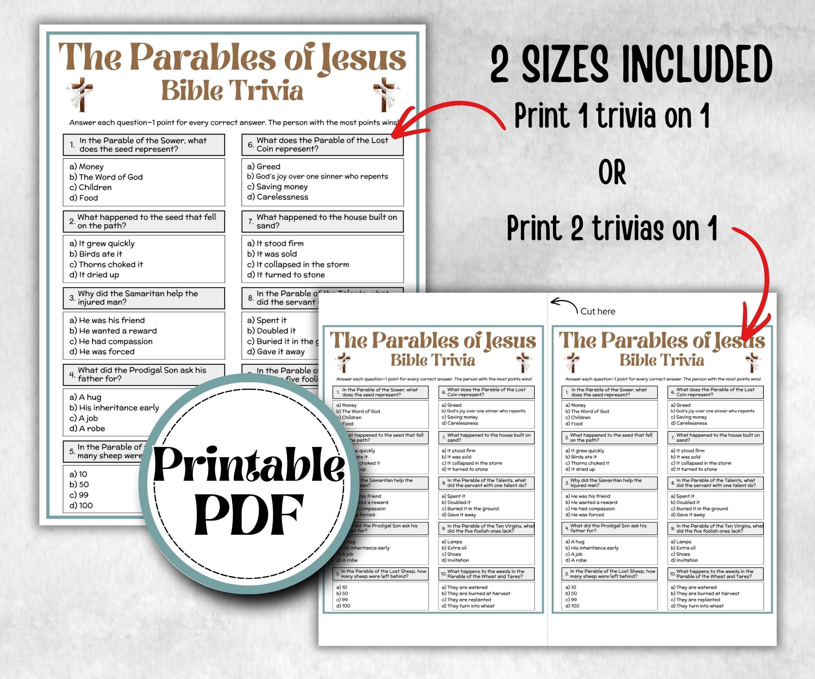 Bible - The Parables of Jesus Trivia