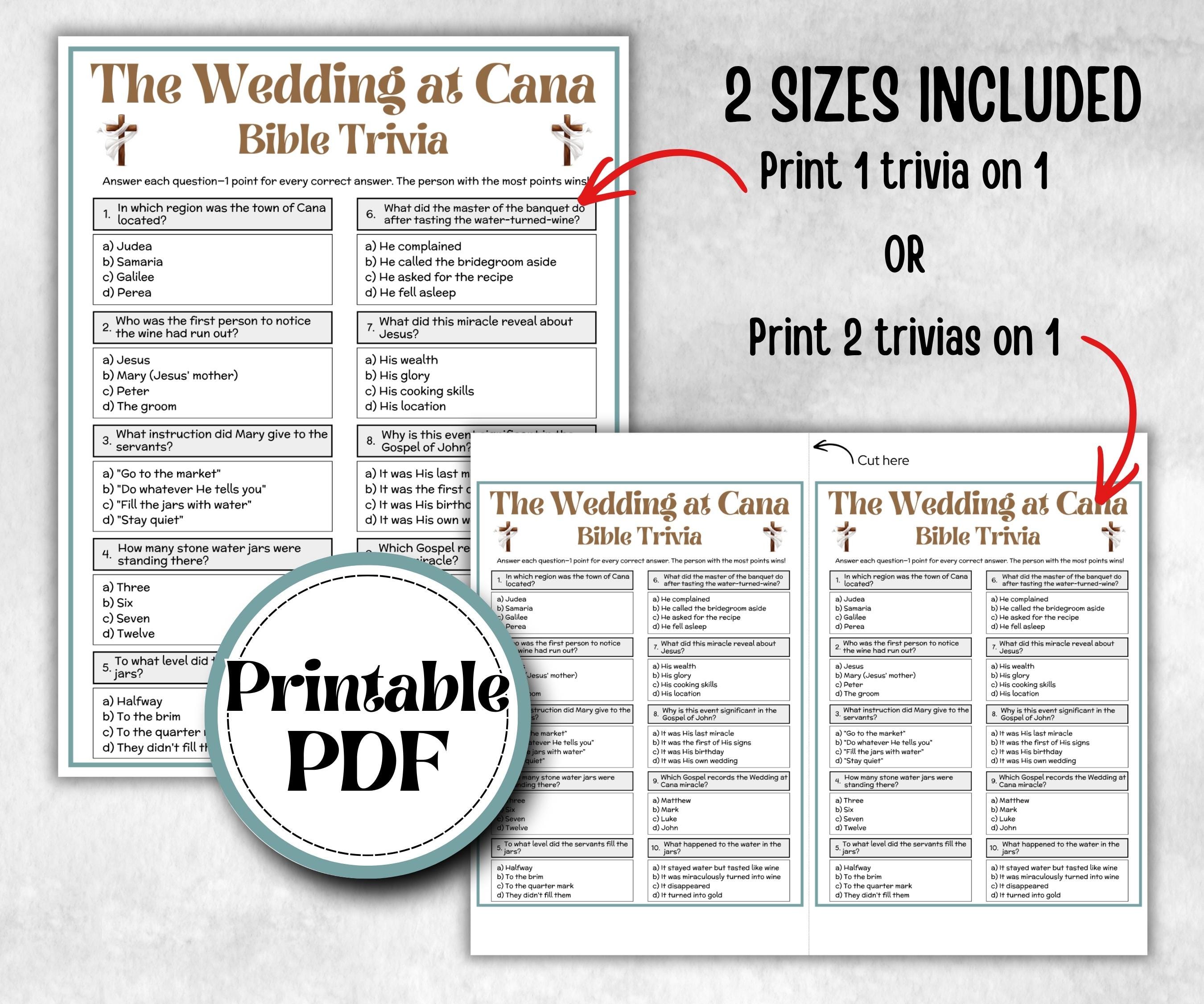 The Wedding at Cana Trivia