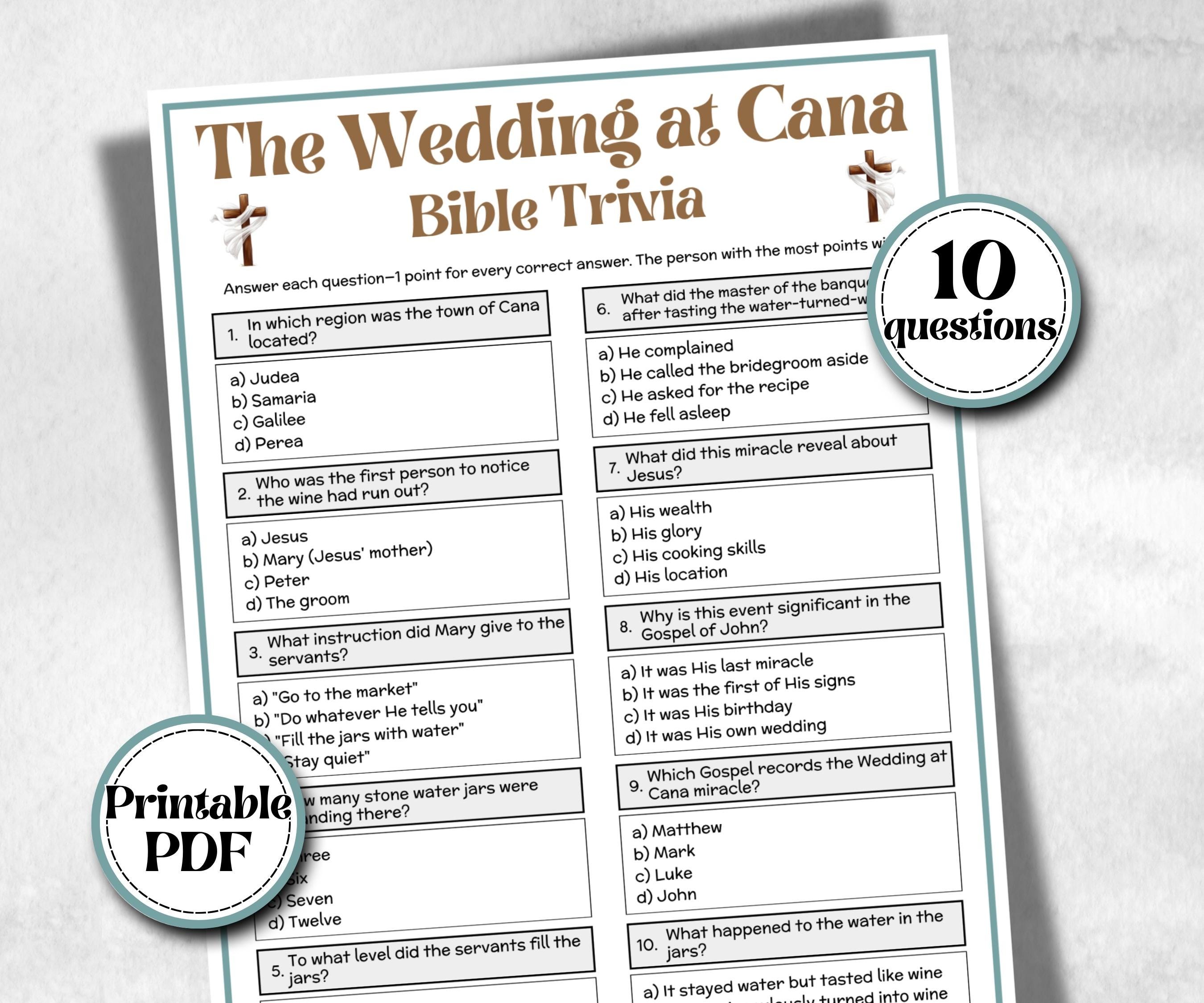 The Wedding at Cana Trivia