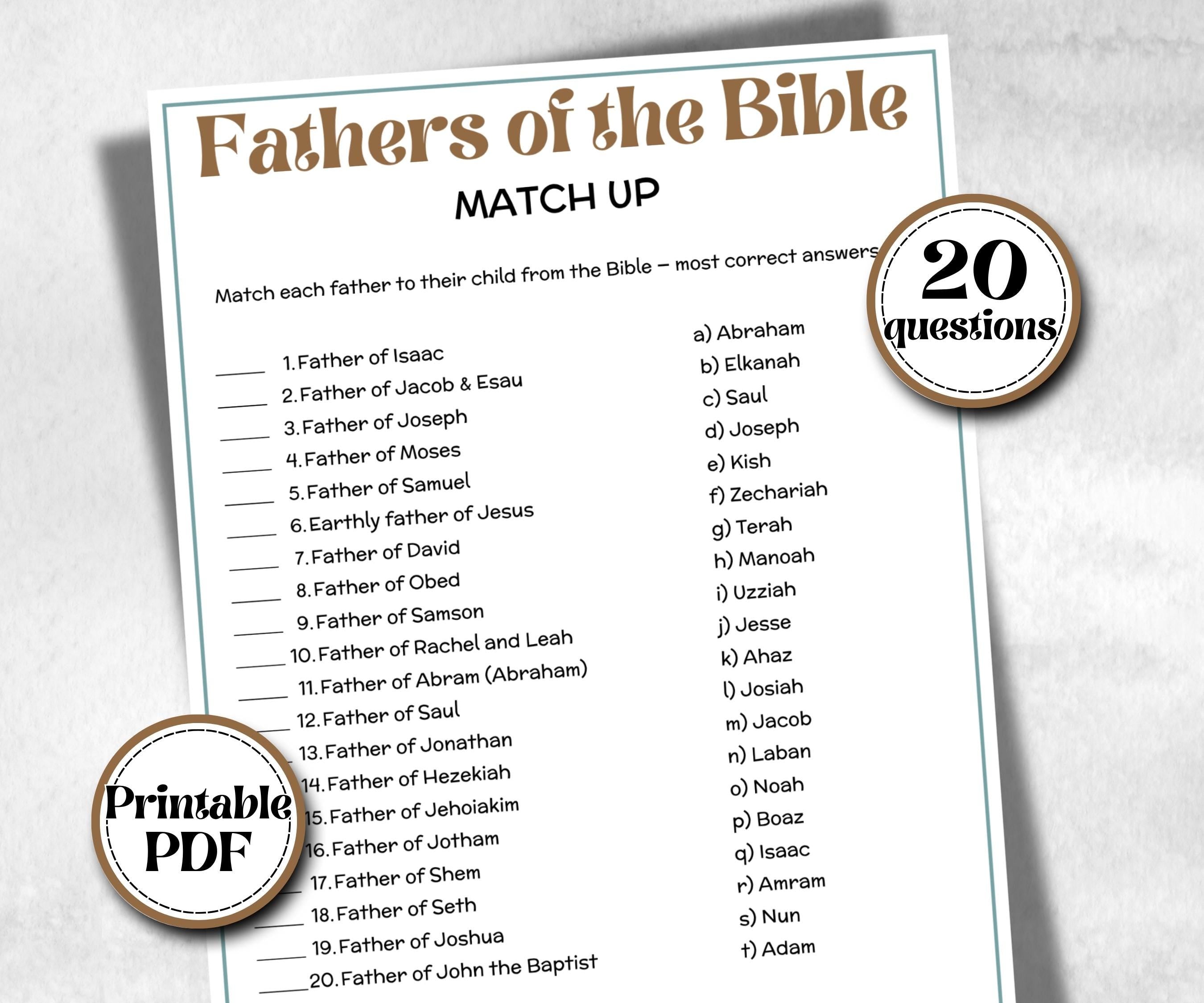 Iconic Bible Duos Trivia, Sunday School, Bible Study riddles, Holiday Party Games, Bible Camp, womens retreat group, preschool curriculum