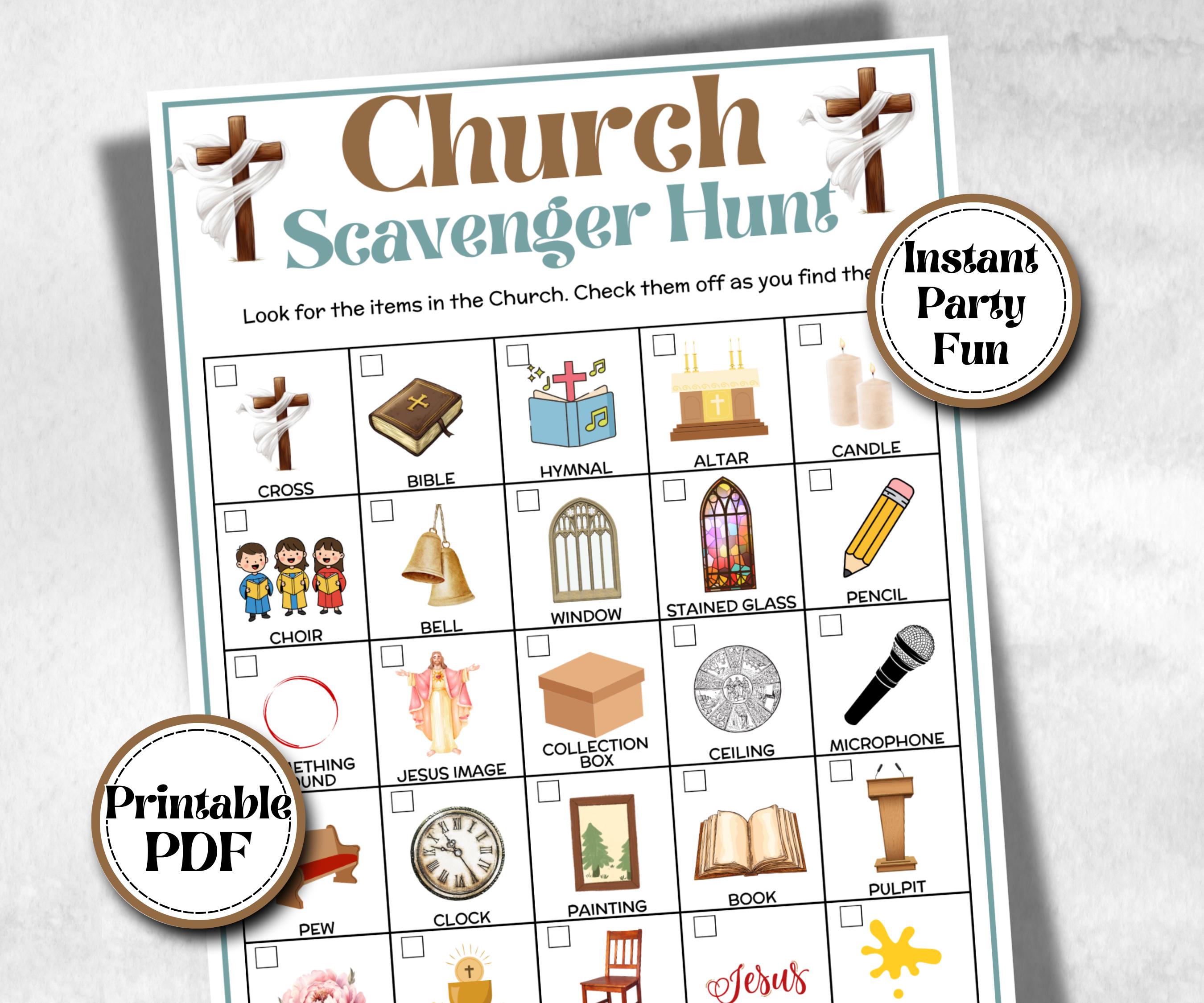 Church Photo Scavenger Hunt, Holiday Bible Camp, womens retreat group, Family Game Night, Kids Church Game, Teen Treasure Hunt, Group Hunt