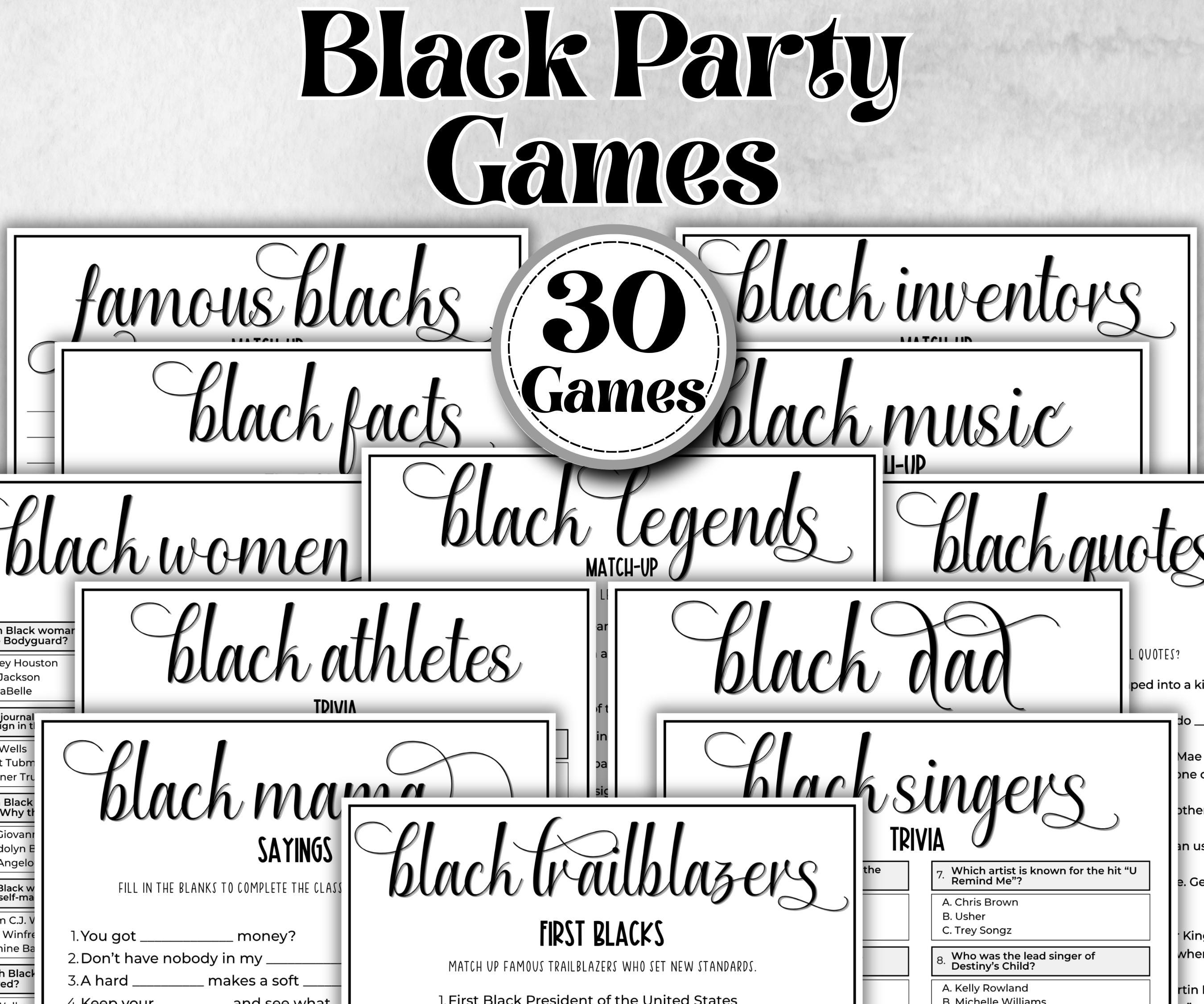 Black history Games Bundle, iconic tv shows quiz, family game night, office team building, african american, black independence, heritage