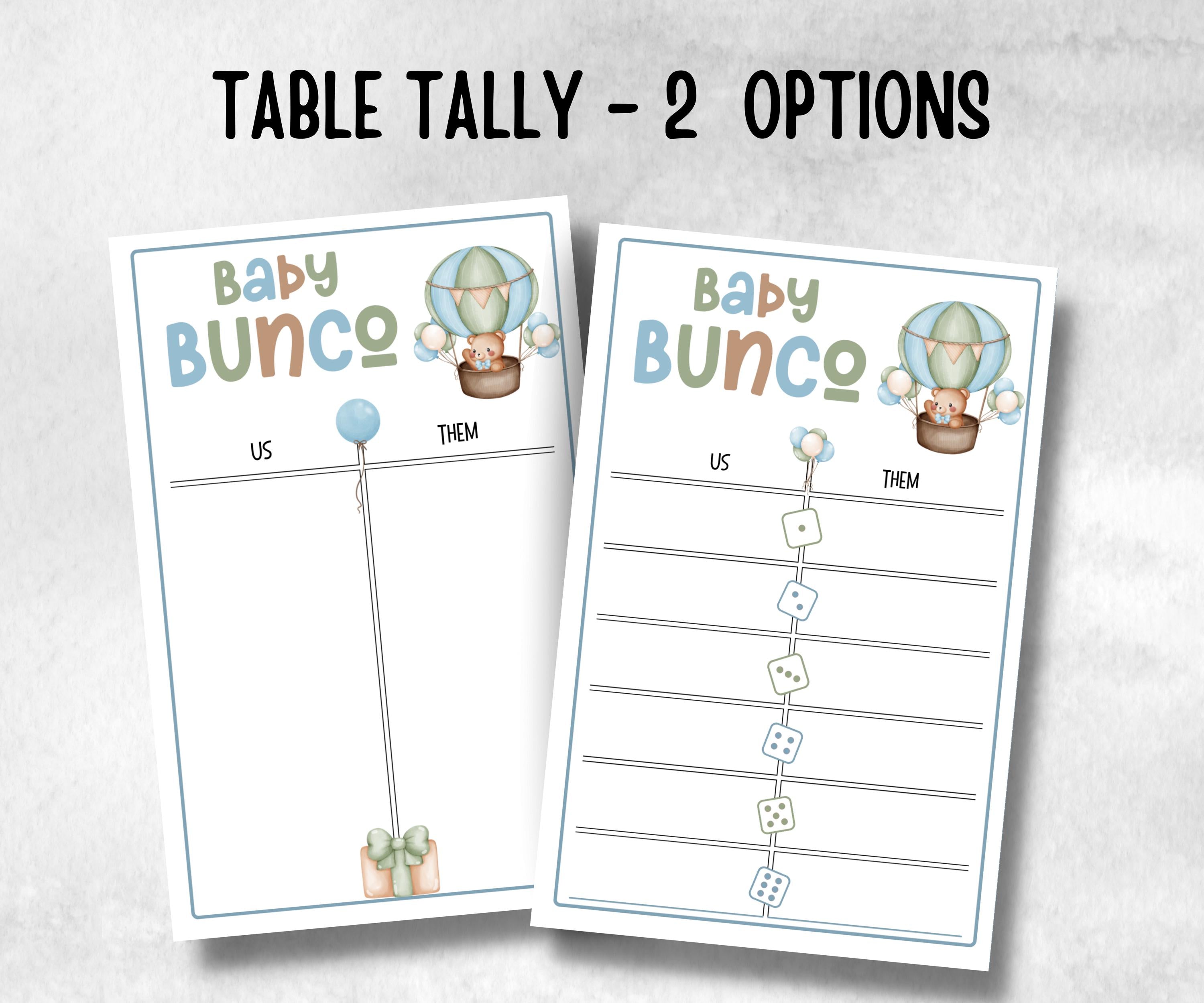 Green Baby Bear Bunco, funny Girl Boy dice, Score Sheet, Ghost player, Tally Sheets, minimalist mother to be quiz, team group challenge