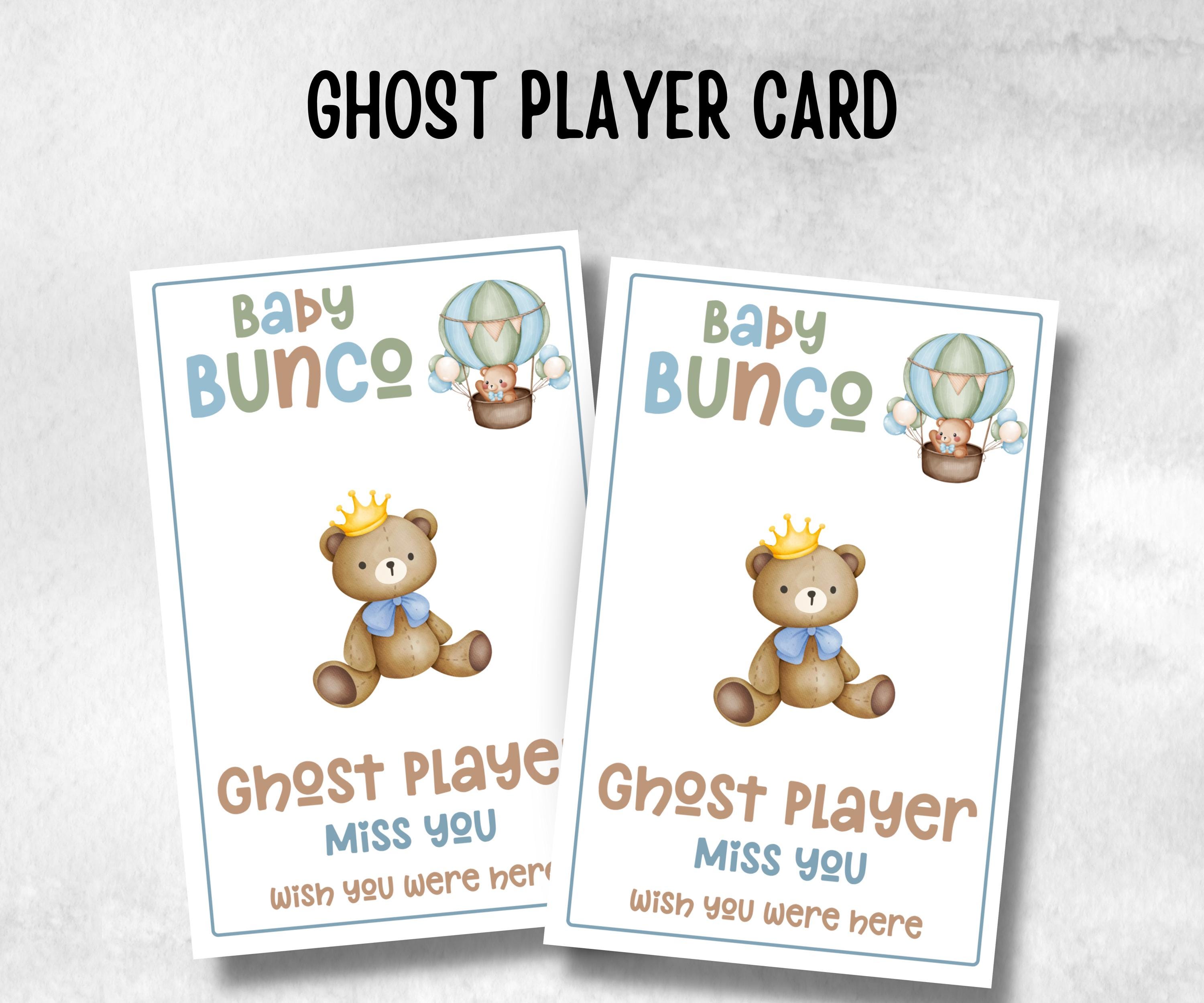 Green Baby Bear Bunco, funny Girl Boy dice, Score Sheet, Ghost player, Tally Sheets, minimalist mother to be quiz, team group challenge