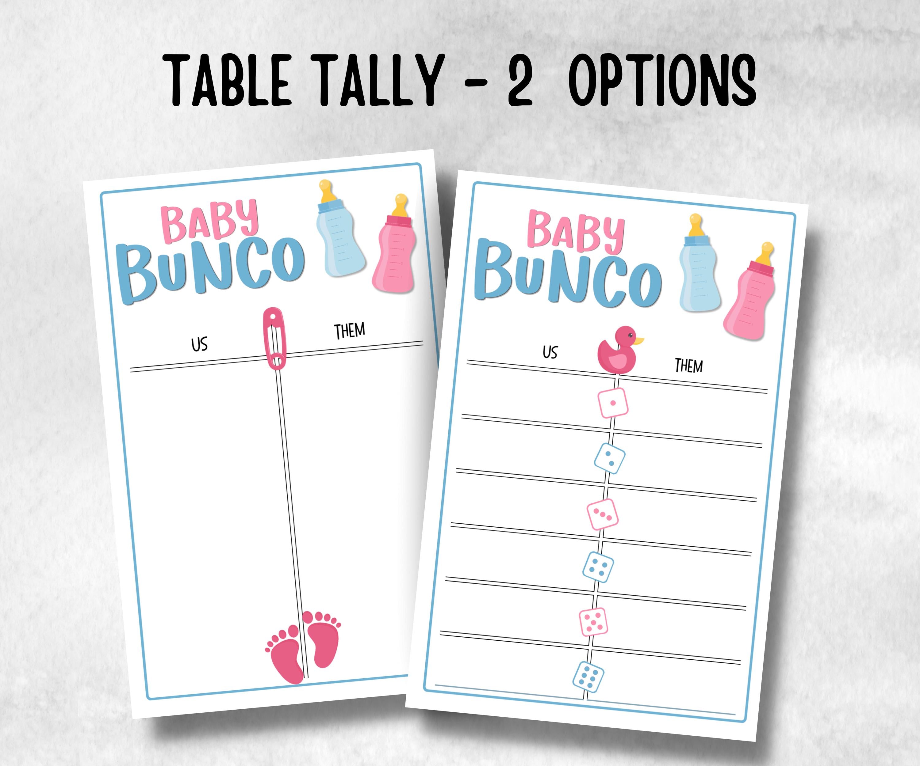Gender Reveal Bunco, Pastel Shower, Coed printable Pregnancy Game, expecting mom dad quiz gift, tally sheets, ghost player, score sheets