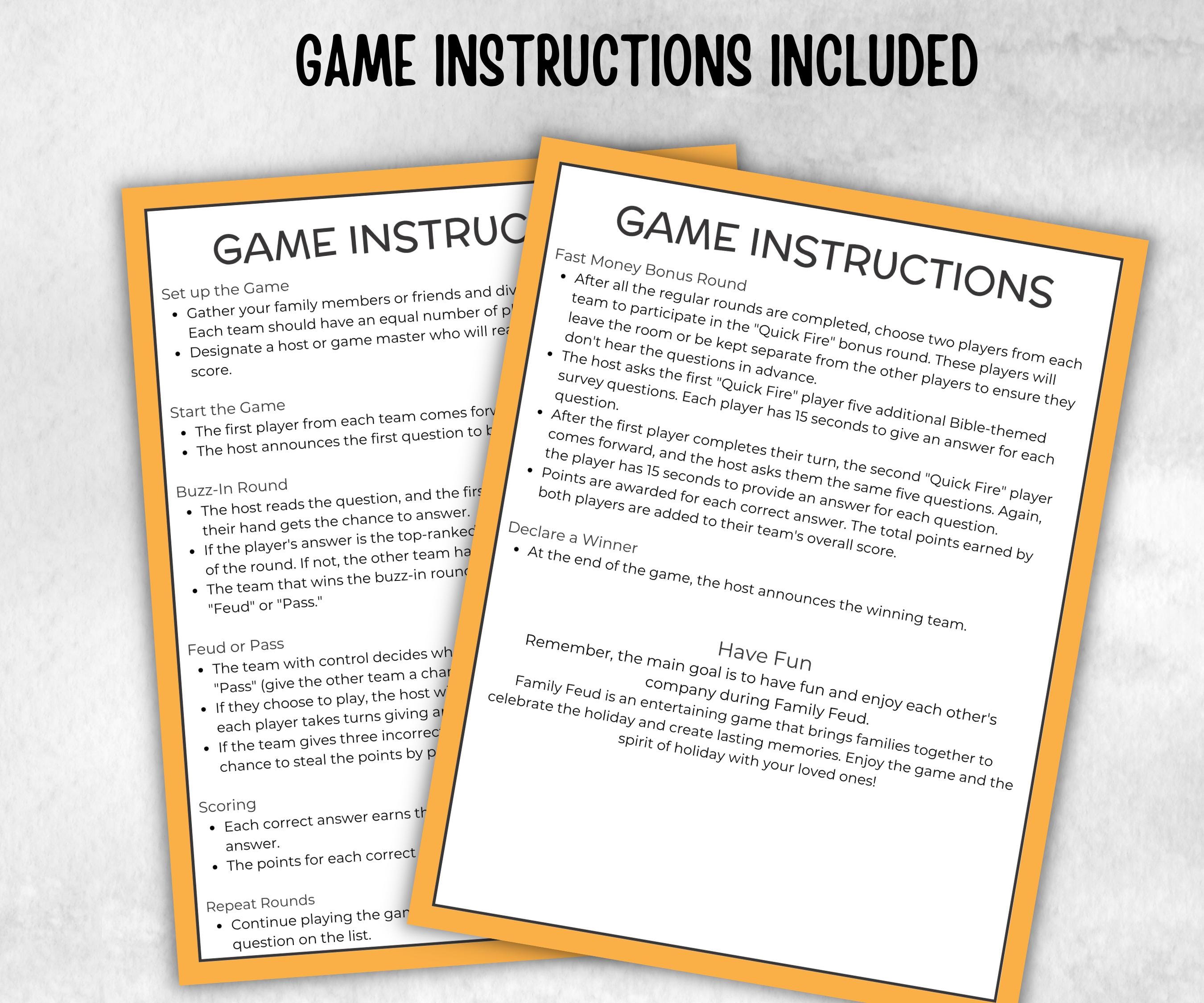 Black Family Friendly Feud, African American, Black Culture, Birthday icebreaker activity, community picnic, classroom activity, card game