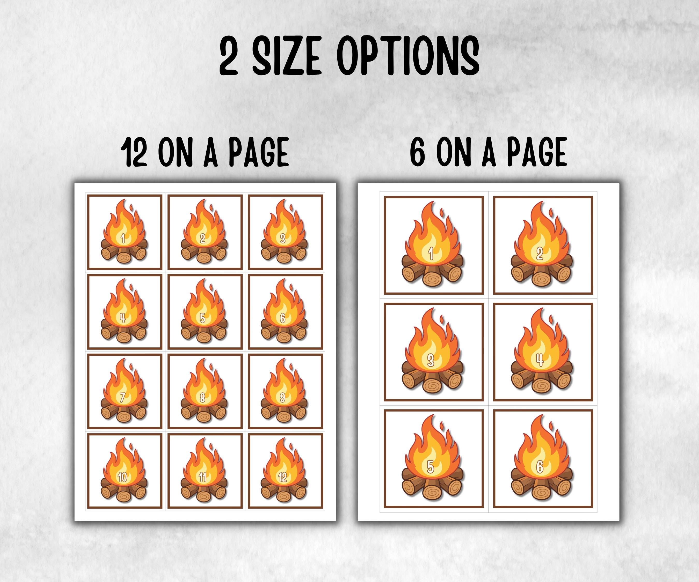 Campfire Scavenger Hunt, fire pit activities, Printable outdoor treasure hunt, backyard bbq, summer campfire, boy girl scout, campground