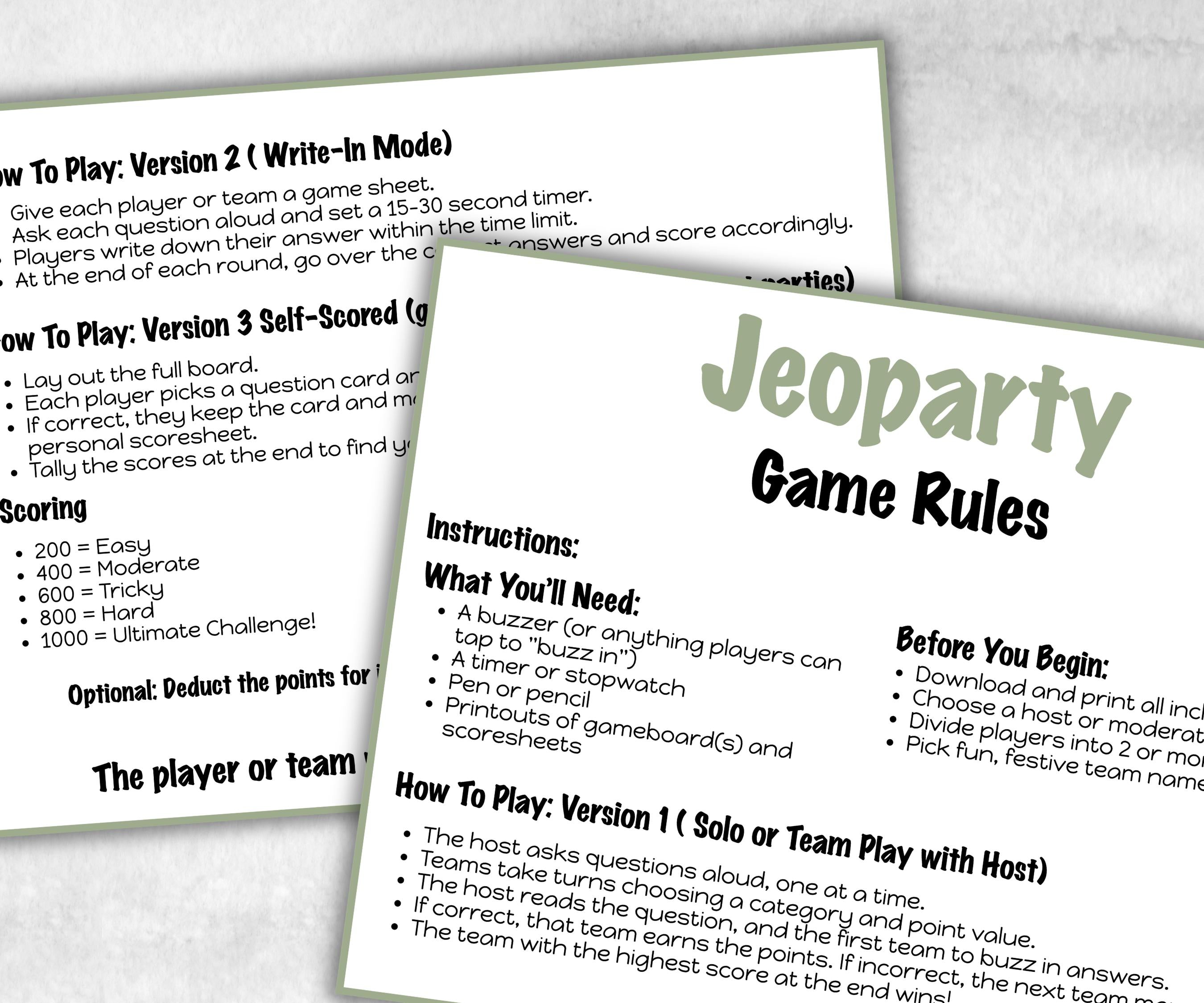 Green Baby Shower Jeoparty game, Funny Family game, Girl Boy Shower, expecting mom gift, minimalist mother to be quiz, team guess challenge