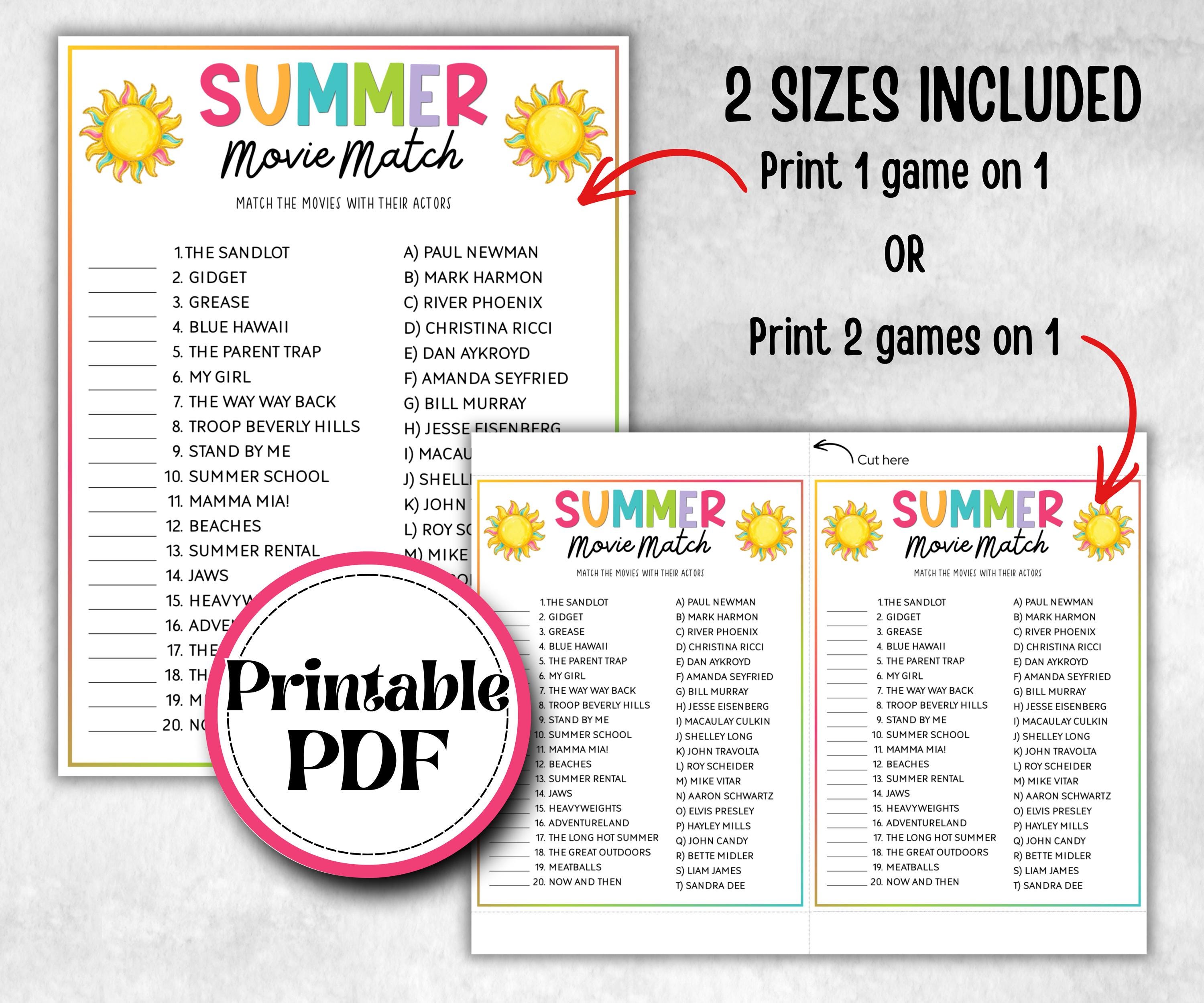 Summer Games Bundle, Family Game Night, Ice breaker, beach party, breakfast, Road Trips, pool party BBQ, Would you rather, kids teens tweens