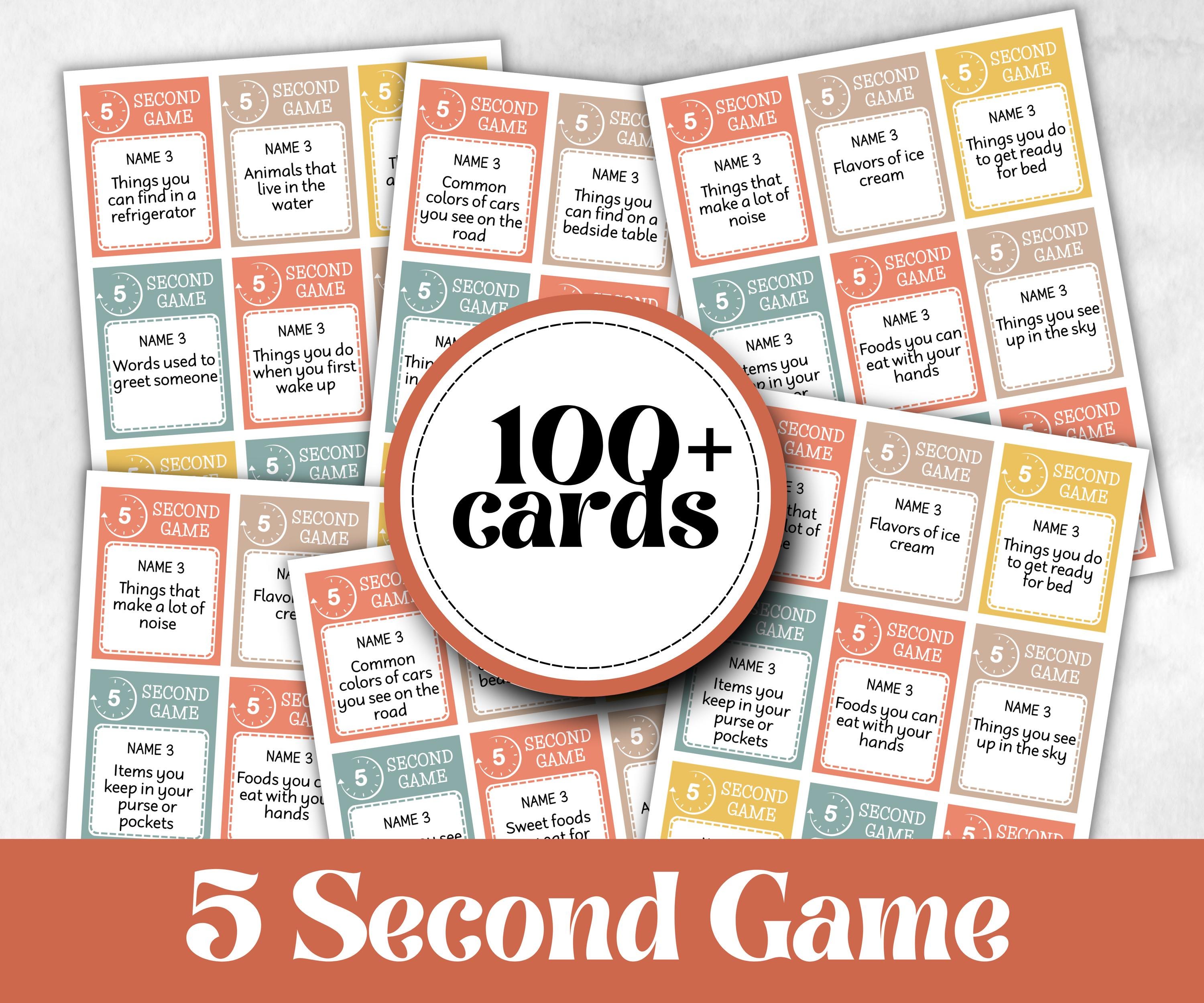Senior Living 5 second game, senior citizens birthday, milestone, senior party game night, black grandma grandpa, think fast, five seconds