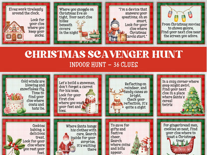 Xmas Scavenger Hunt Activity - 36 clues