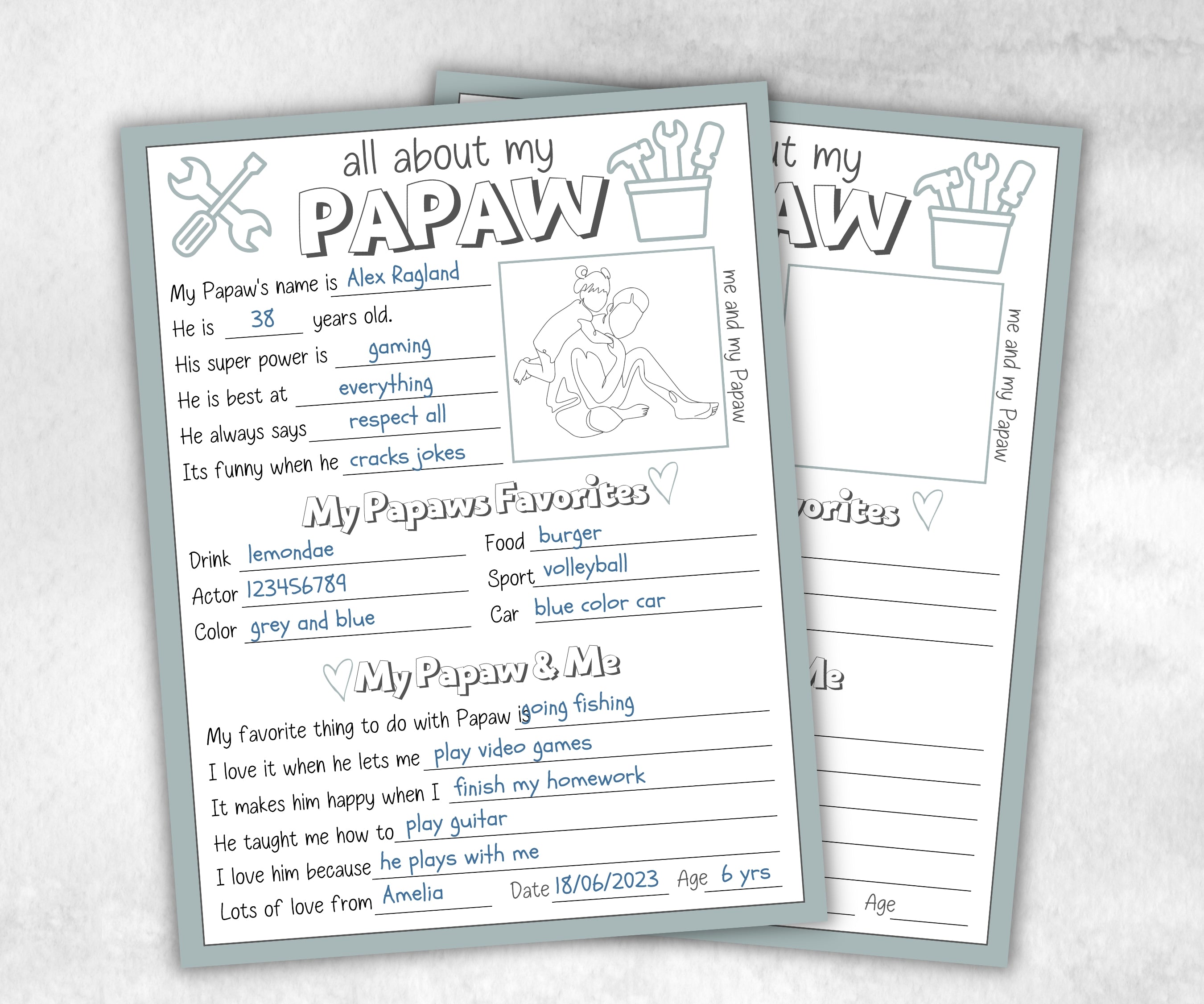 Personalized Papaw Questionnaire