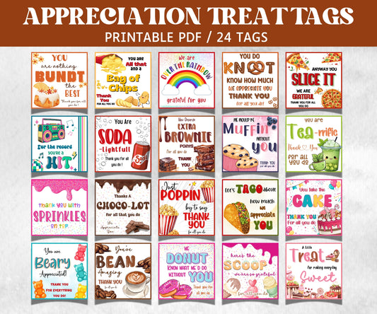 Teacher Appreciation Treat Tags