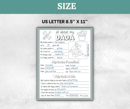 All About My Dada - Father's Day Questionnaire