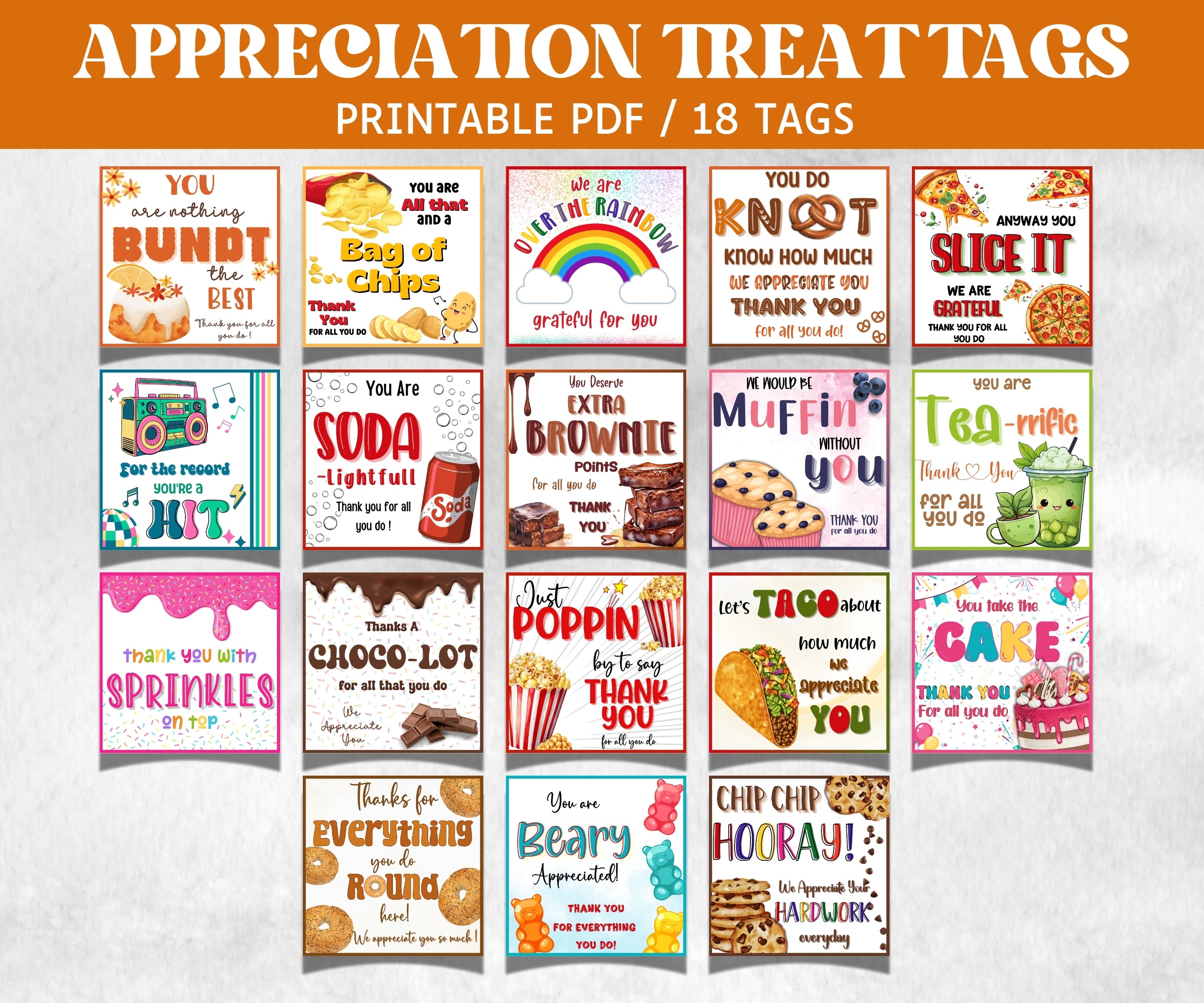 End Of Year Snack Treat Tag