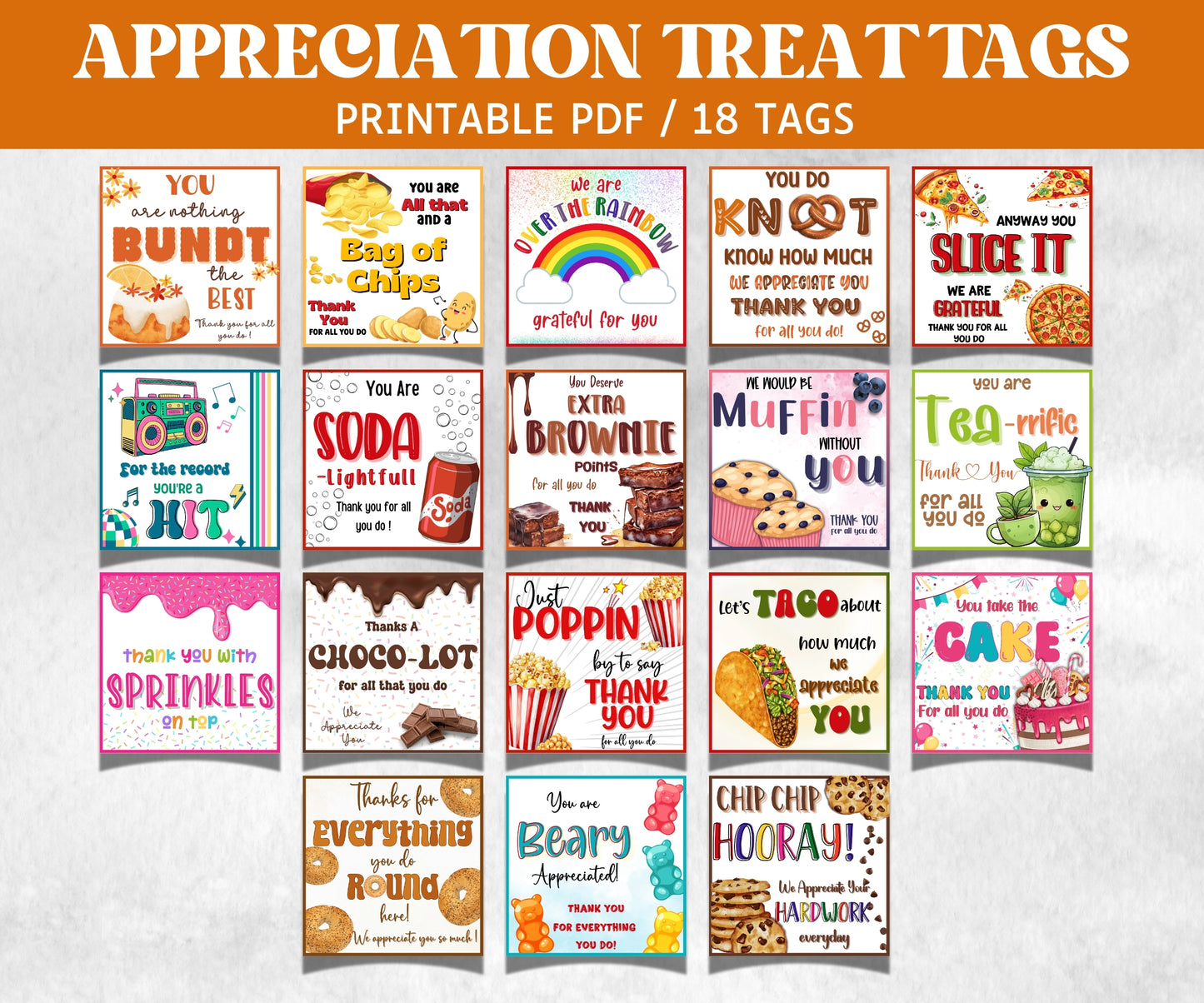 End Of Year Snack Treat Tag