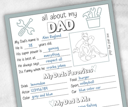 Personalized Dad Questionnaire