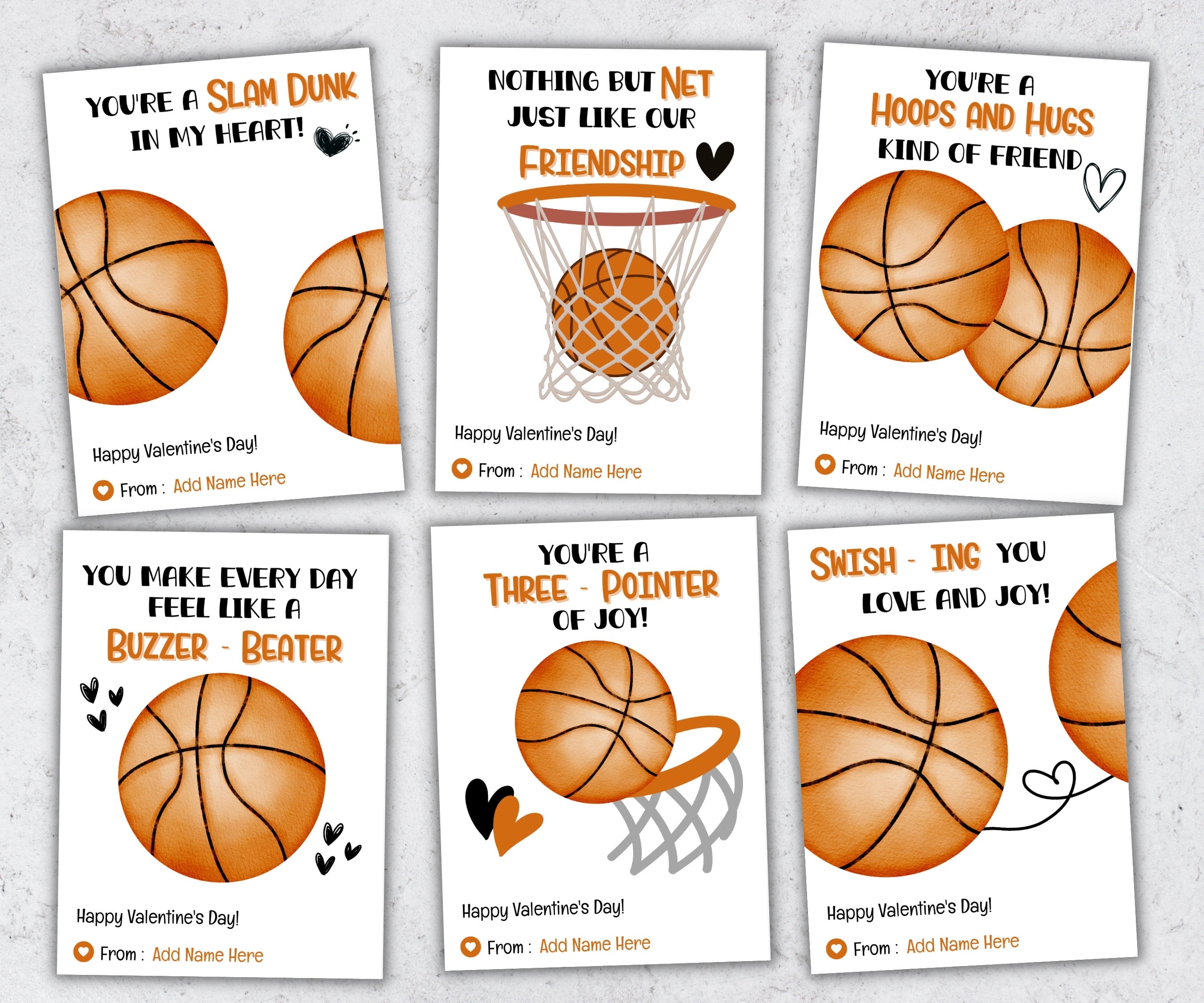 Basketball Valentines Day Cards, Classroom Valentines, Printable School Valentine , Kids Valentine Card for School Daycare, Gift For Teacher