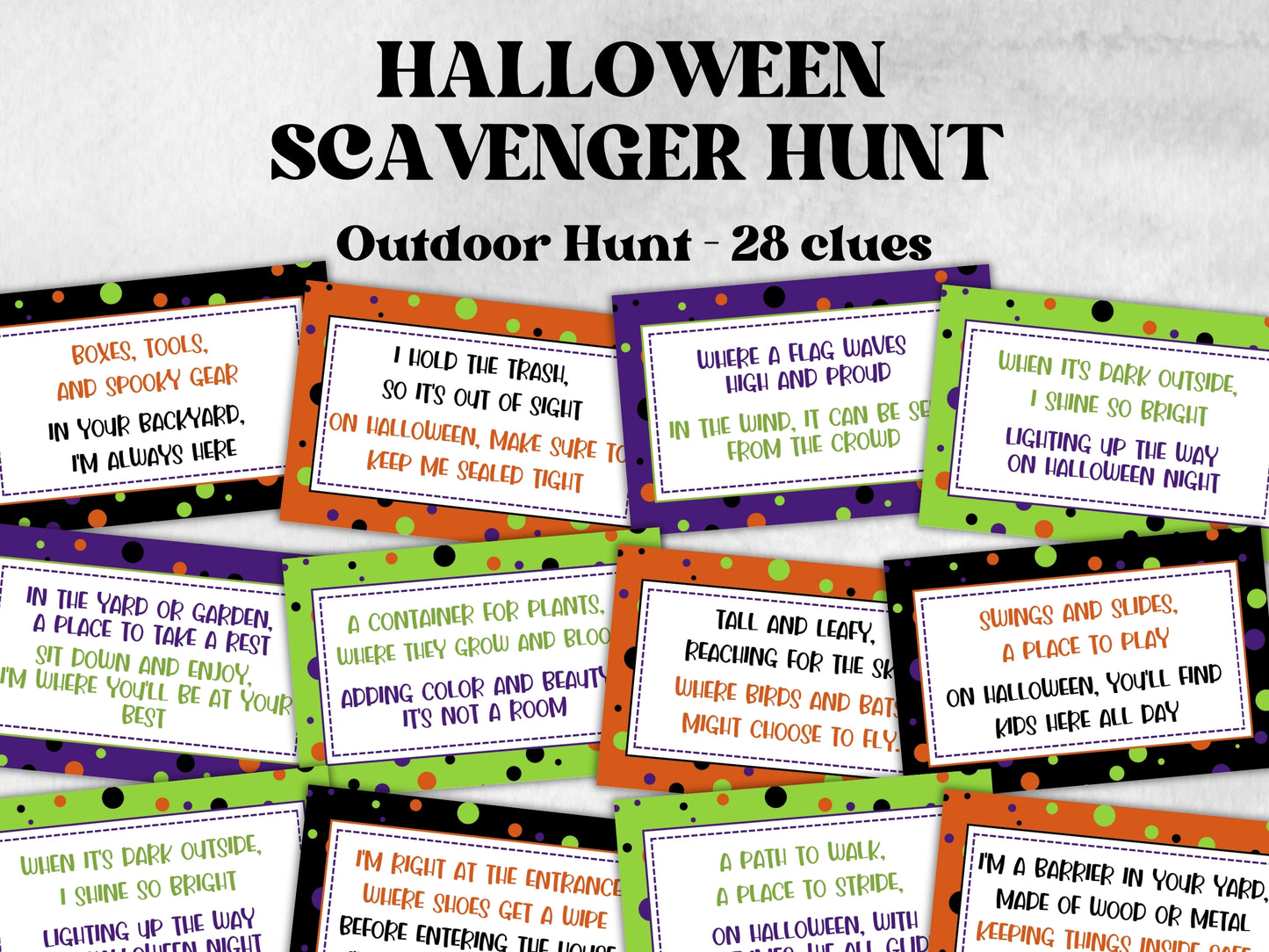 Outdoor Halloween Scavenger Hunt for Kids and Teens