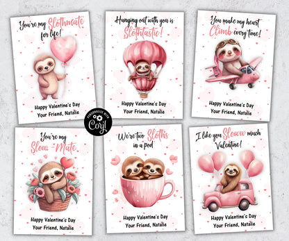 Sloth Valentine' | Valentine Cards | Sloth Valentines | Kids Valentines | Sloth Valentine'S Day Card | Classroom Valentine I Card For Kids