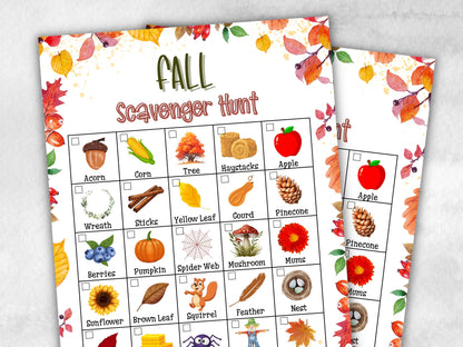 Fall Scavenger Hunt for Kids