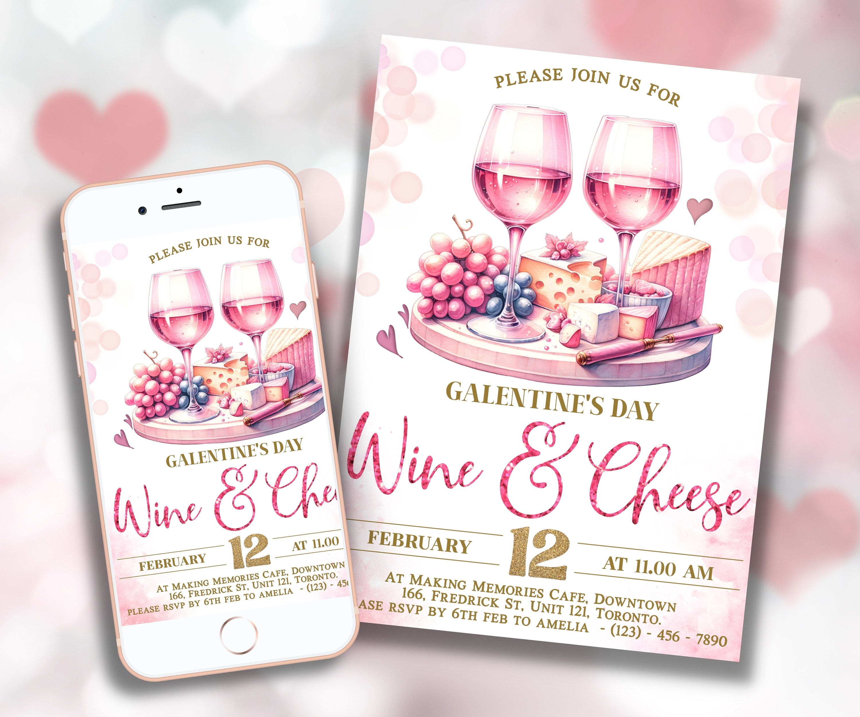 Valentine Invitation | Galentine Party Invitation | Galentines Party | Girls Night Invitation | Galentine Invite | Corjl Template Galentine