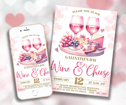 Valentine Invitation | Galentine Party Invitation | Galentines Party | Girls Night Invitation | Galentine Invite | Corjl Template Galentine