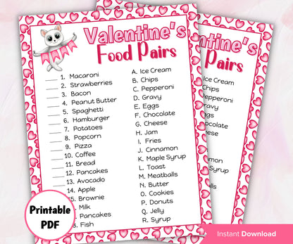 Valentines Day Activity For Kids And Adults | Valentine'S Day Food Pairs Game | Valentine'S Party Games | Valentines Day Game I School VDay