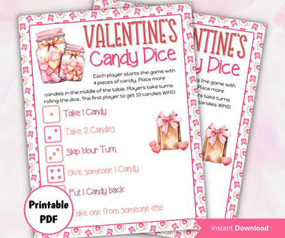 Valentine Game | Valentine Candy Jar| Classroom Game | Valentine Day Activity | Valentine'S Party Game | Fun Activity I Dice Gift Exchange