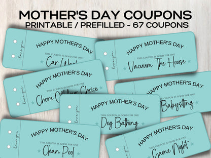 Mother's Day Coupons I Printable Coupons I Mom Coupon Book I Gifts for mothers I for her I Babysitting coupon I Last minute gift 003-Mother&#39;s/Father&#39;sDay -TheHustlingCatLady-Greeting Cards