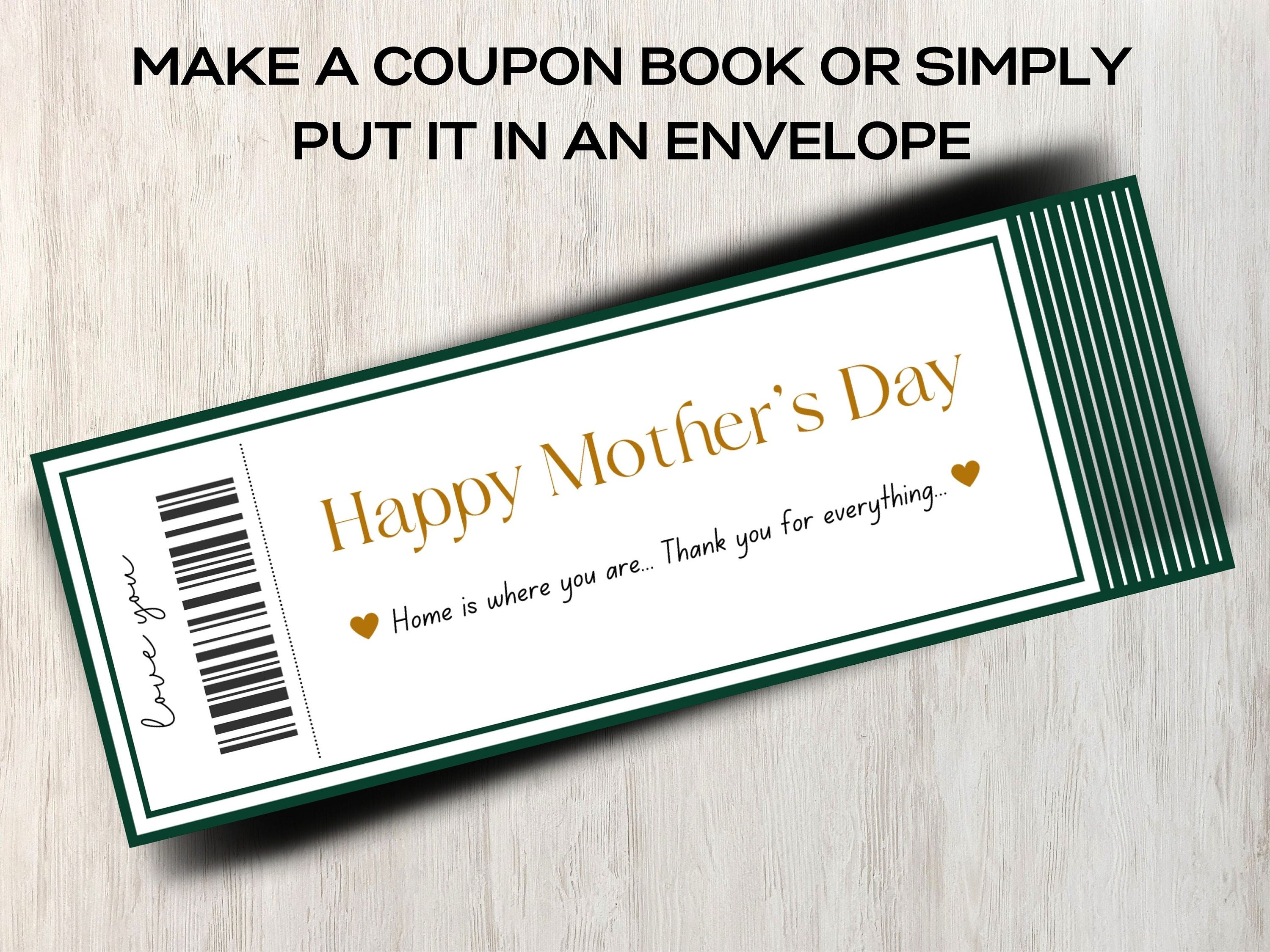 Mother's Day Coupons I Printable Coupons I Mom Coupon Book I Gifts for mothers I for her I Babysitting coupon I Last minute gift 003-Mother&#39;s/Father&#39;sDay -TheHustlingCatLady-Greeting Cards