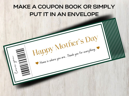 Mother's Day Coupons I Printable Coupons I Mom Coupon Book I Gifts for mothers I for her I Babysitting coupon I Last minute gift 003-Mother&#39;s/Father&#39;sDay -TheHustlingCatLady-Greeting Cards