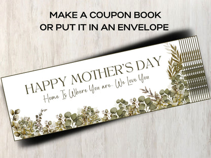 Mother's Day Coupons I Printable Coupons I Mom flower Coupon Book I Gifts for mothers I for her I Babysitting coupon I Last minute gift 003-Mother&#39;s/Father&#39;sDay -TheHustlingCatLady-Greeting Cards