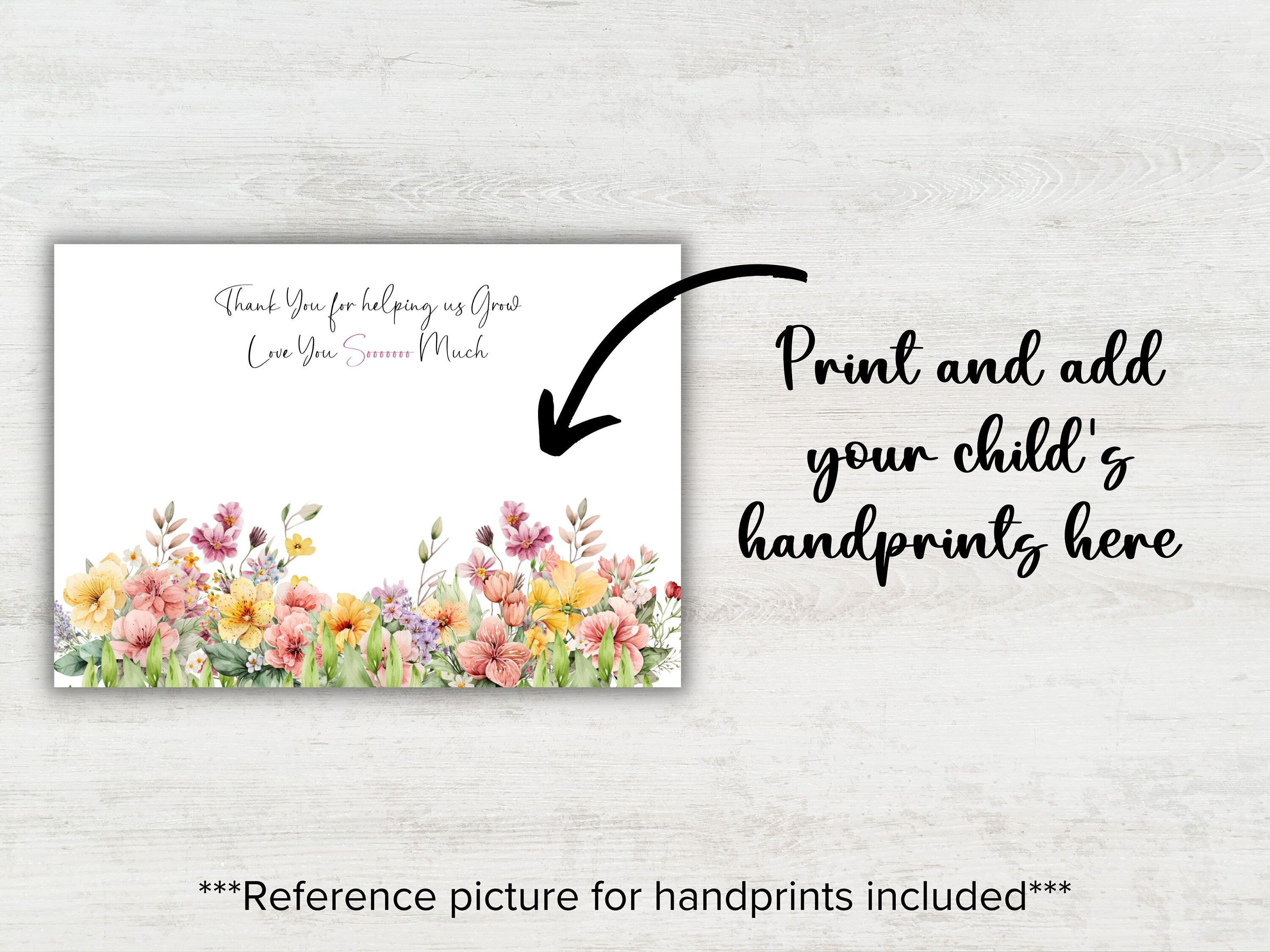 Baby Toddler Keepsake | Keepsake Craft Diy Gift Card | Handprint Gifts For Mom I Kids Baby Toddler | Handprint Art | Happy Mother'S Day |