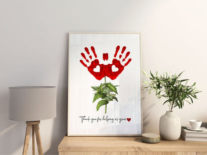 Handprint Art | Mother'S Day Craft I Gift For Mom | Printable Preschool Craft | Happy Mother'S Day | Mother'S Day Handprint | bouquet