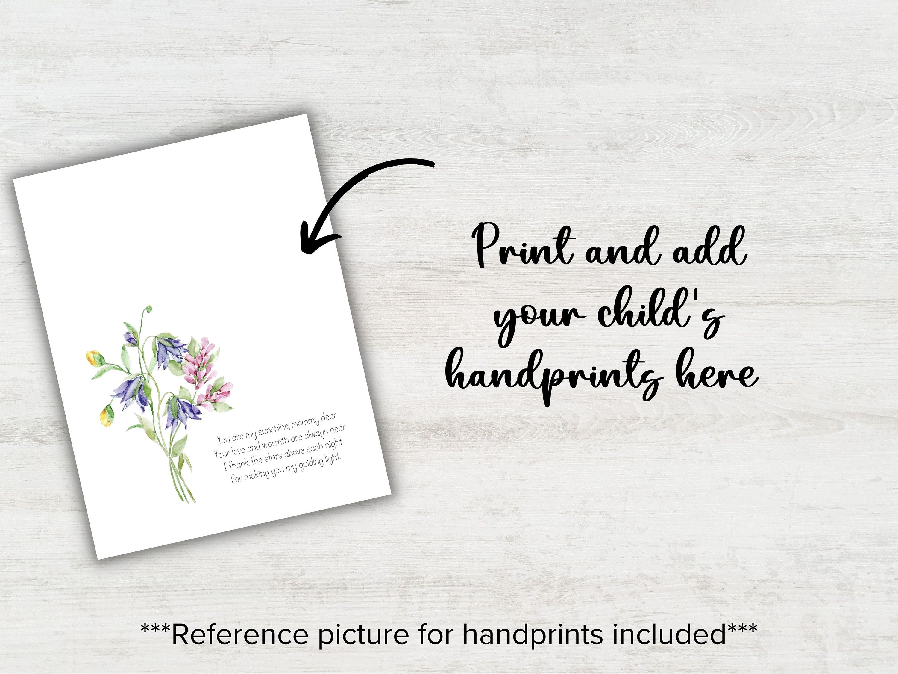 Pink Purple Handprint art I Mother's Day keepsake I Mother's day gift I mom handprint craft I mother's day activity I memory keepsake DIY-Mother&#39;s/Father&#39;sDay -TheHustlingCatLady-Digital Prints