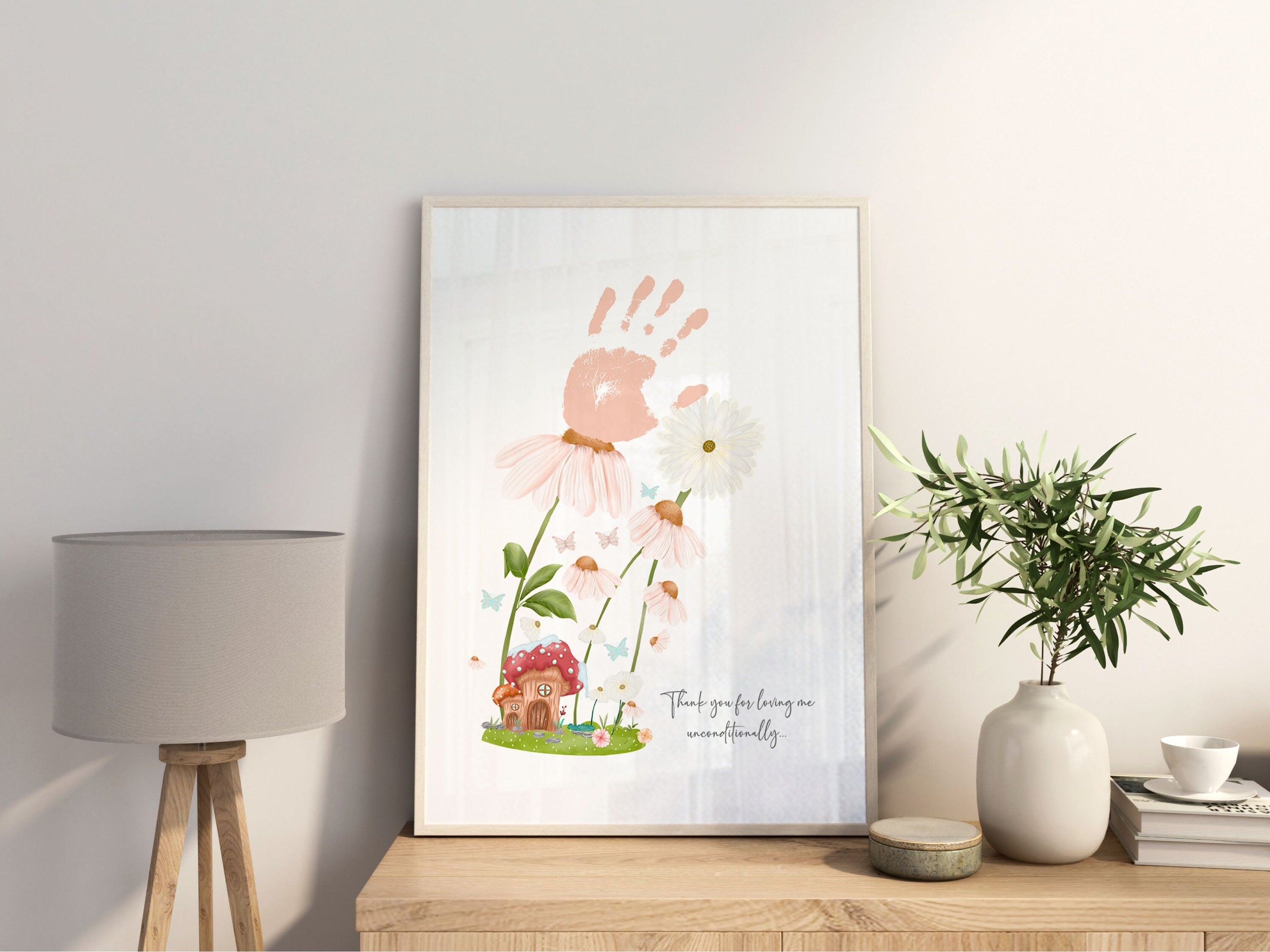 New Mother's Handprint art I Mother's Day keepsake I Mother's day gift I mom handprint craft I mother's day activity I memory keepsake DIY