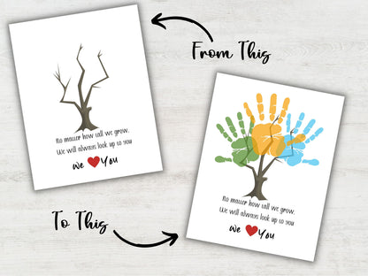 Fathers Day Handprint art-Mother&#39;s/Father&#39;sDay -TheHustlingCatLady-Digital Prints