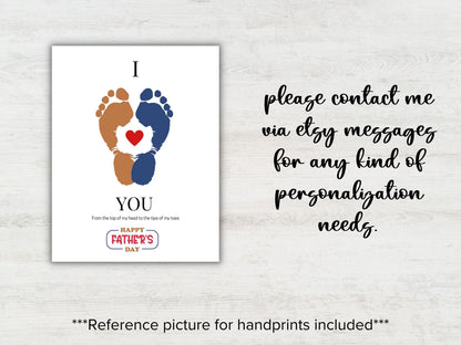 Fathers Day Handprint art-Mother&#39;s/Father&#39;sDay -TheHustlingCatLady-Digital Prints