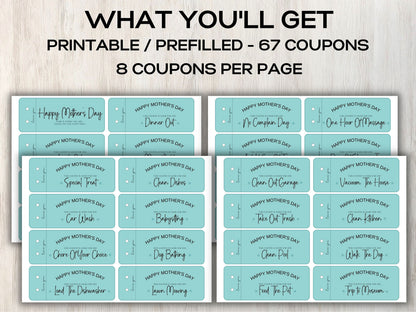 Mother's Day Coupons I Printable Coupons I Mom Coupon Book I Gifts for mothers I for her I Babysitting coupon I Last minute gift 003-Mother&#39;s/Father&#39;sDay -TheHustlingCatLady-Greeting Cards
