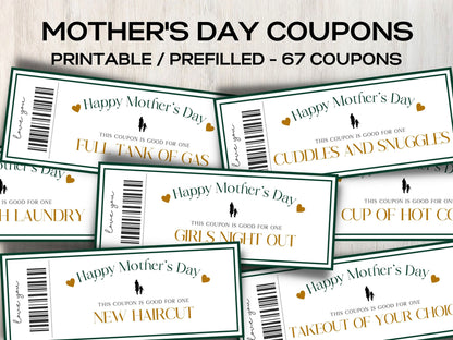 Mother's Day Coupons I Printable Coupons I Mom Coupon Book I Gifts for mothers I for her I Babysitting coupon I Last minute gift 003-Mother&#39;s/Father&#39;sDay -TheHustlingCatLady-Greeting Cards