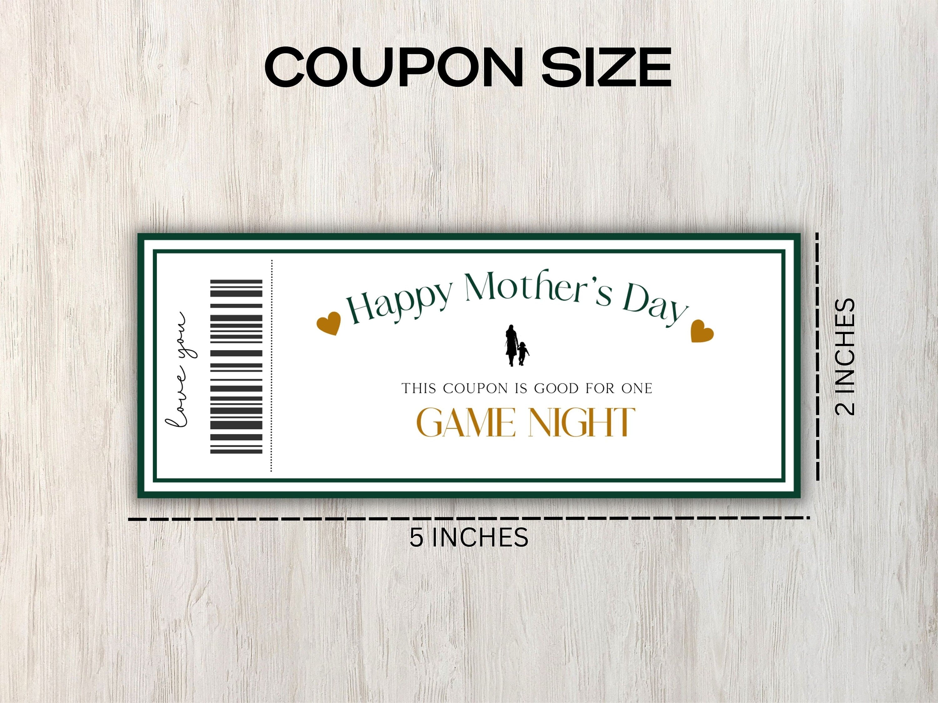 Mother's Day Coupons I Printable Coupons I Mom Coupon Book I Gifts for mothers I for her I Babysitting coupon I Last minute gift 003-Mother&#39;s/Father&#39;sDay -TheHustlingCatLady-Greeting Cards